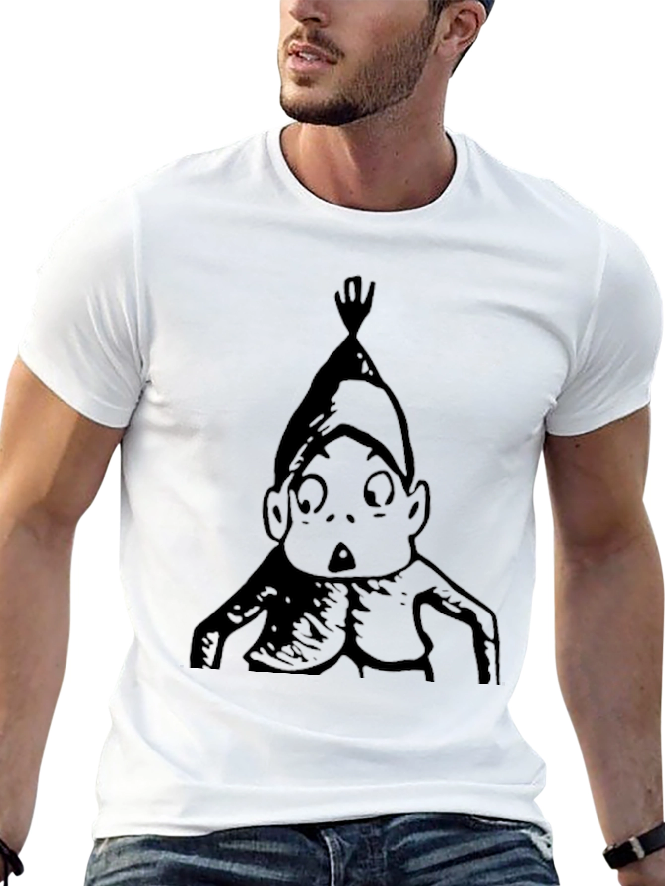 Cartoon Character Black T-Shirt