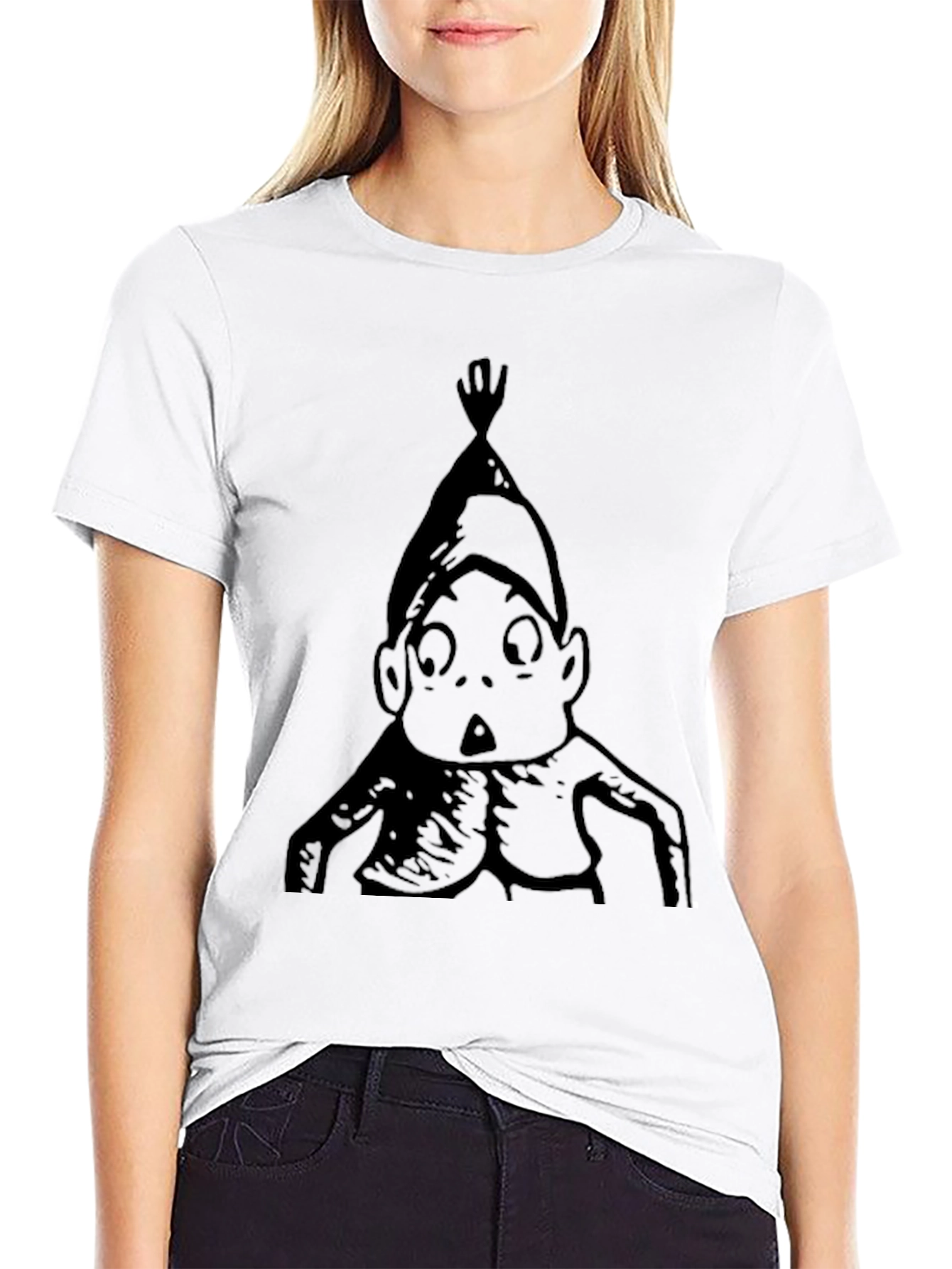 Cartoon Character Black T-Shirt