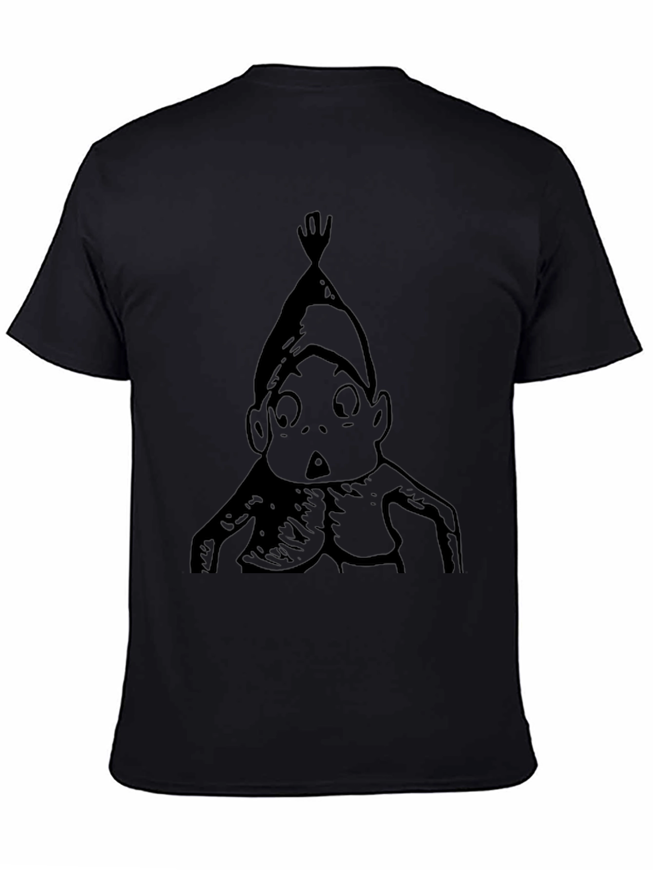 Cartoon Character Black T-Shirt