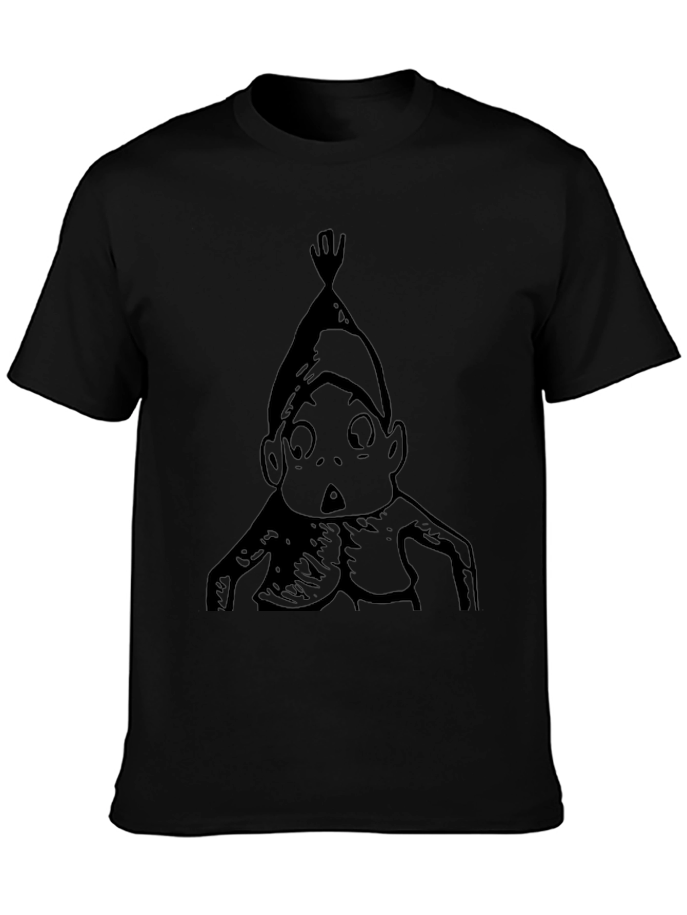 Cartoon Character Black T-Shirt