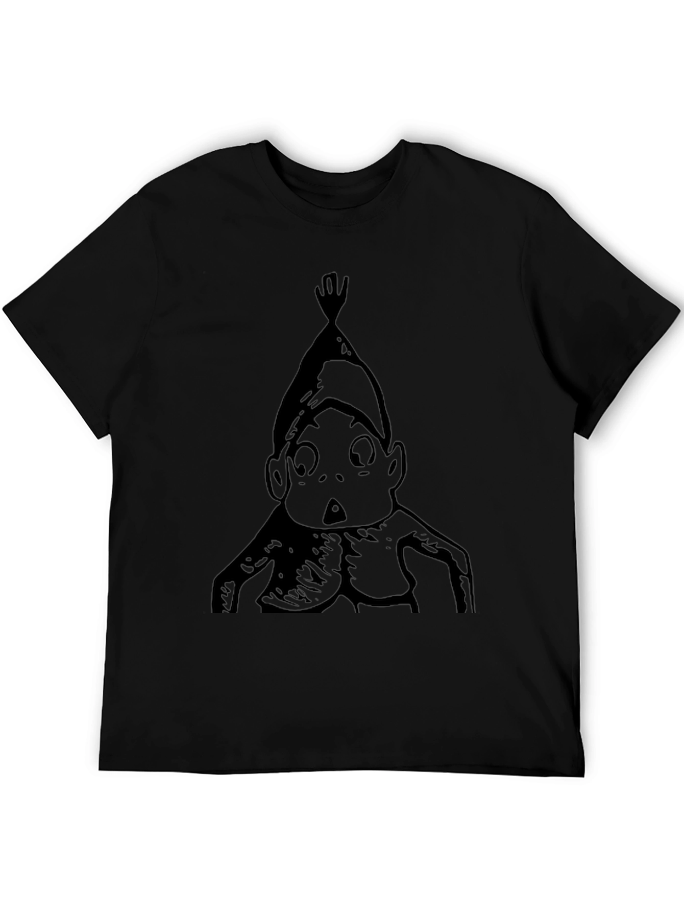 Cartoon Character Black T-Shirt