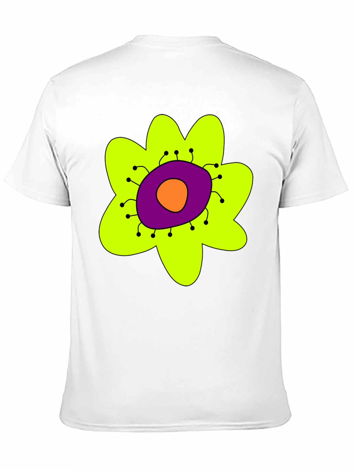 Funky Flower Graphic T-Shirt - Black Tee