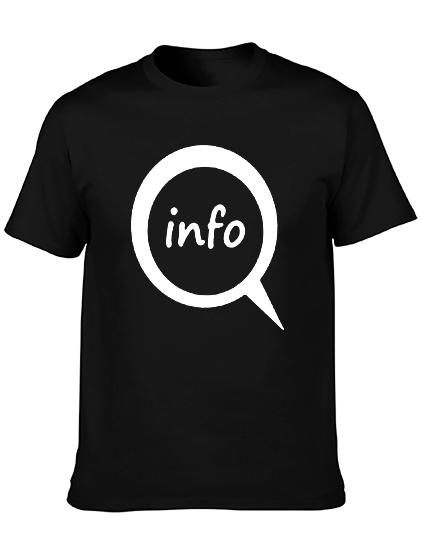 Info Bubble Black T-Shirt