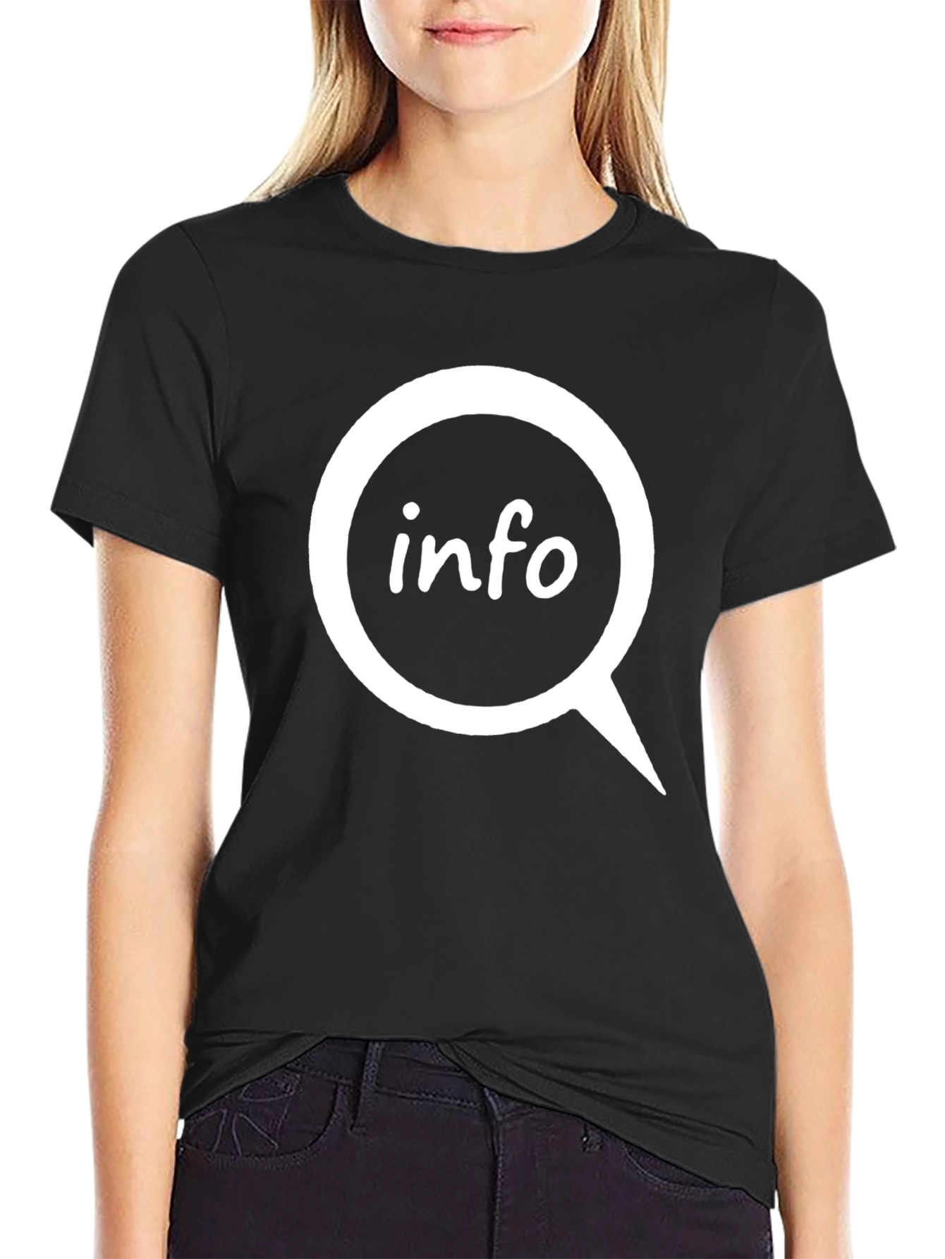 Info Bubble Black T-Shirt