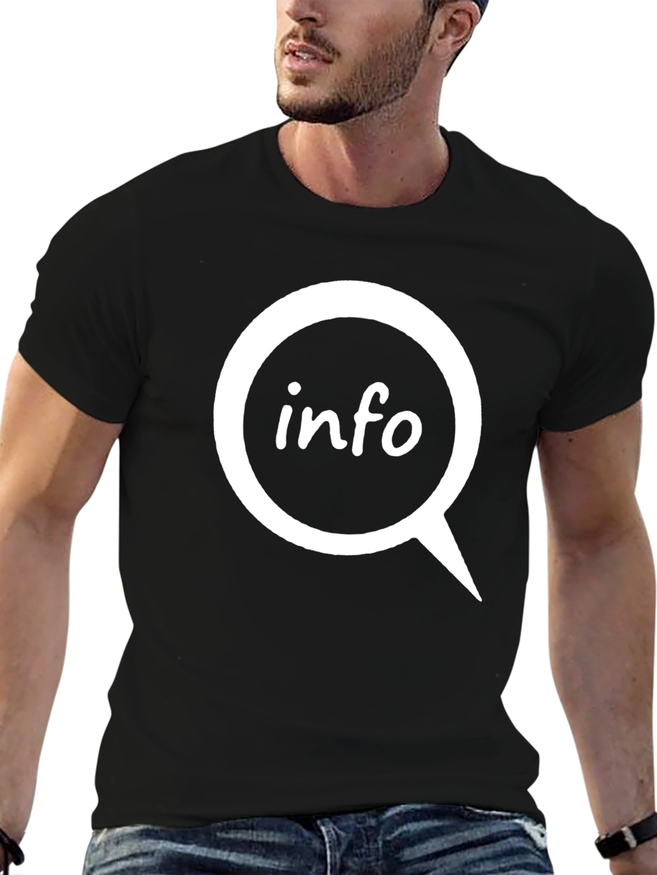 Info Bubble Black T-Shirt