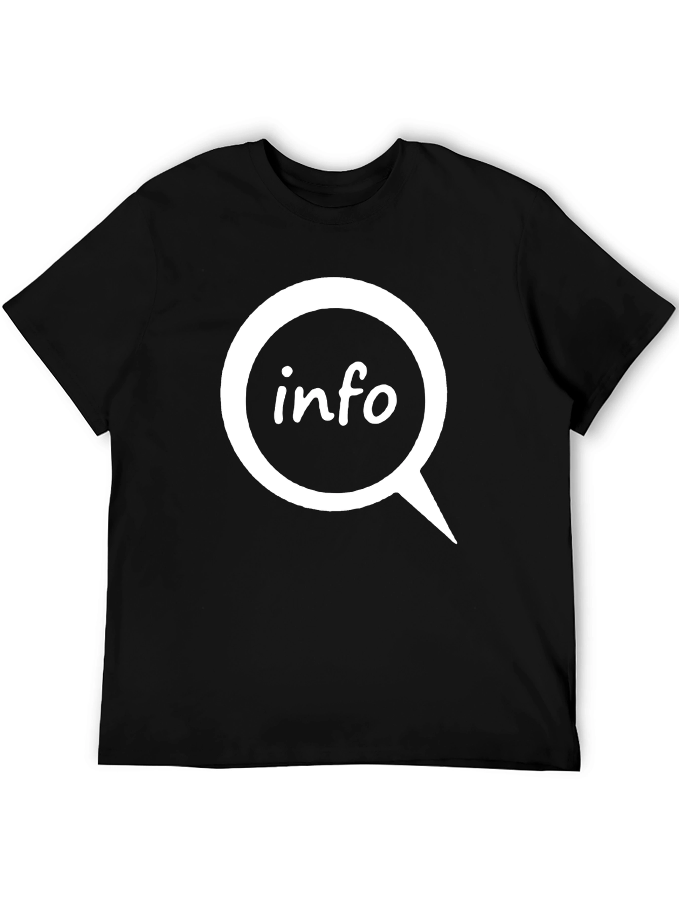 Info Bubble Black T-Shirt