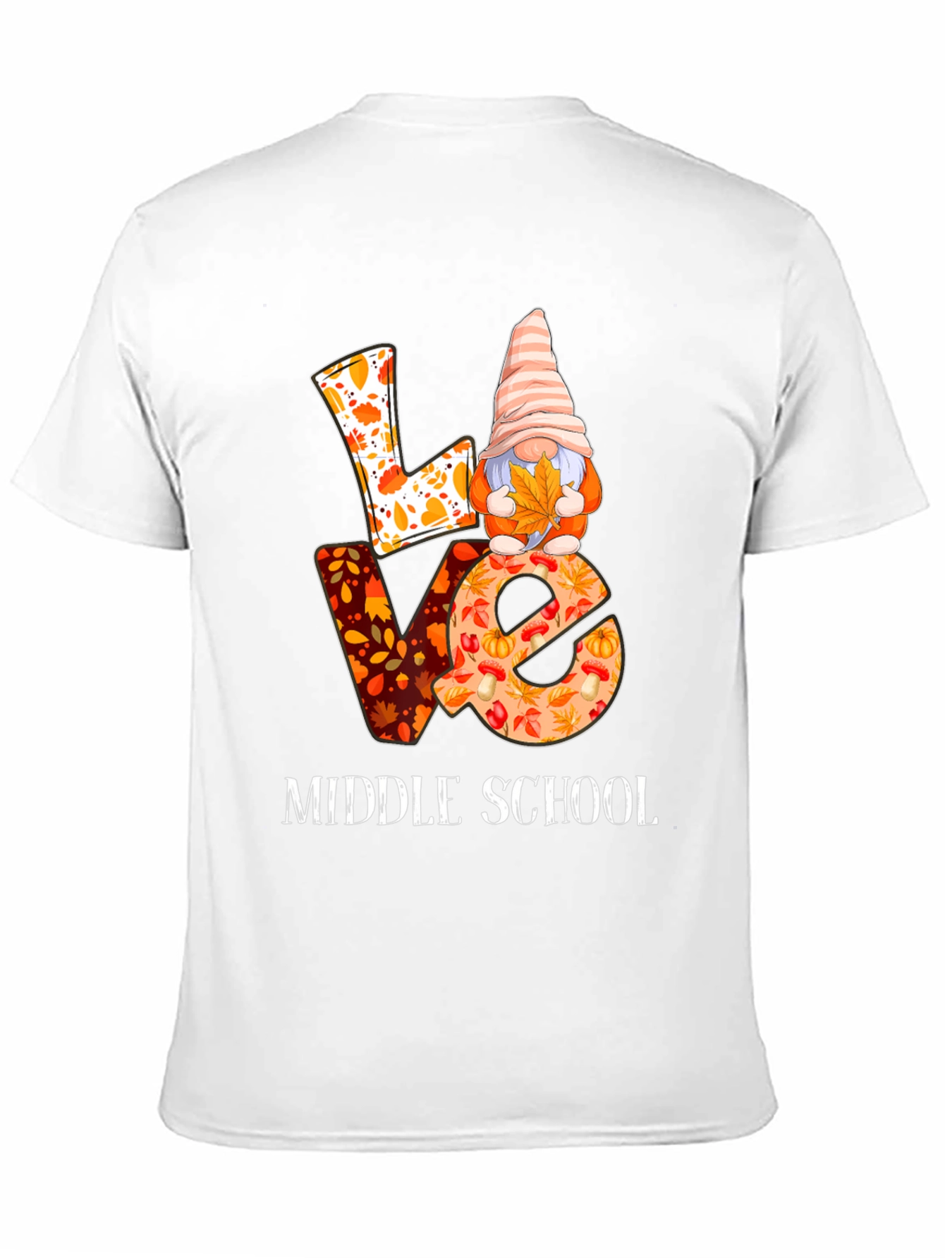 Fall LOVE Middle School Gnome T-Shirt