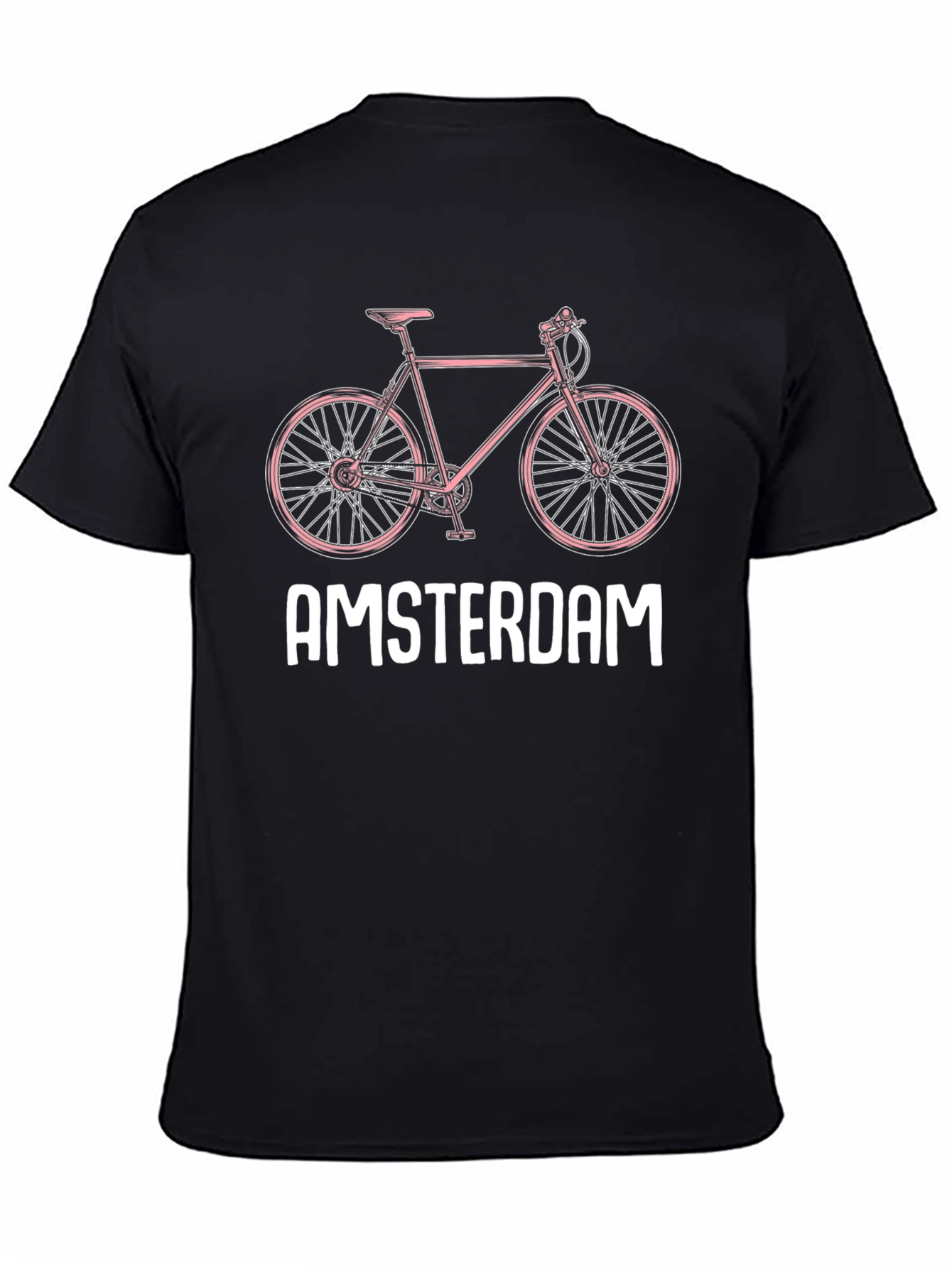 Amsterdam Bicycle T-Shirt - Black Tee