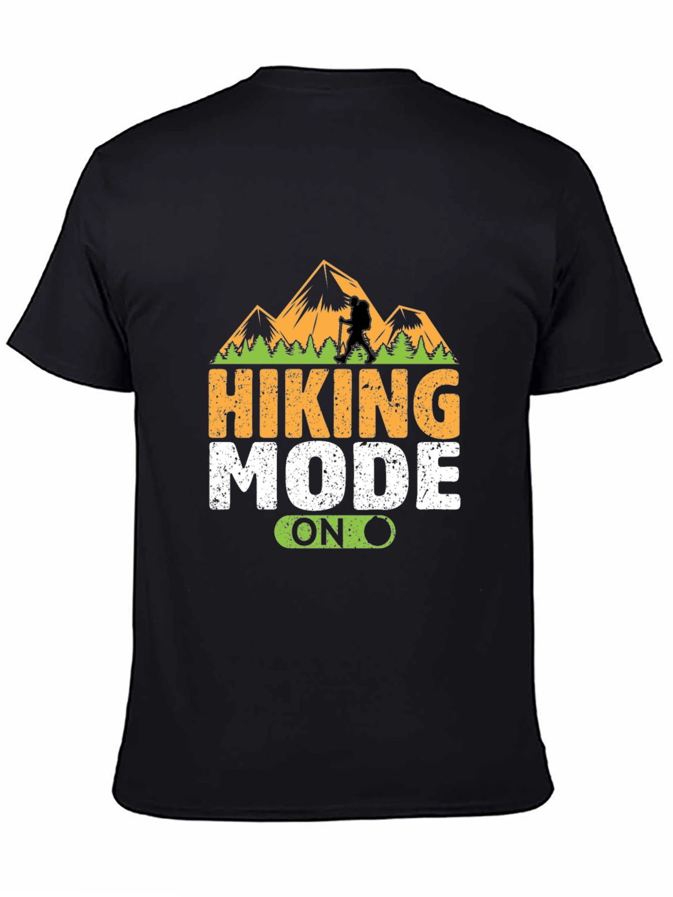 Hiking Mode On Black T-Shirt