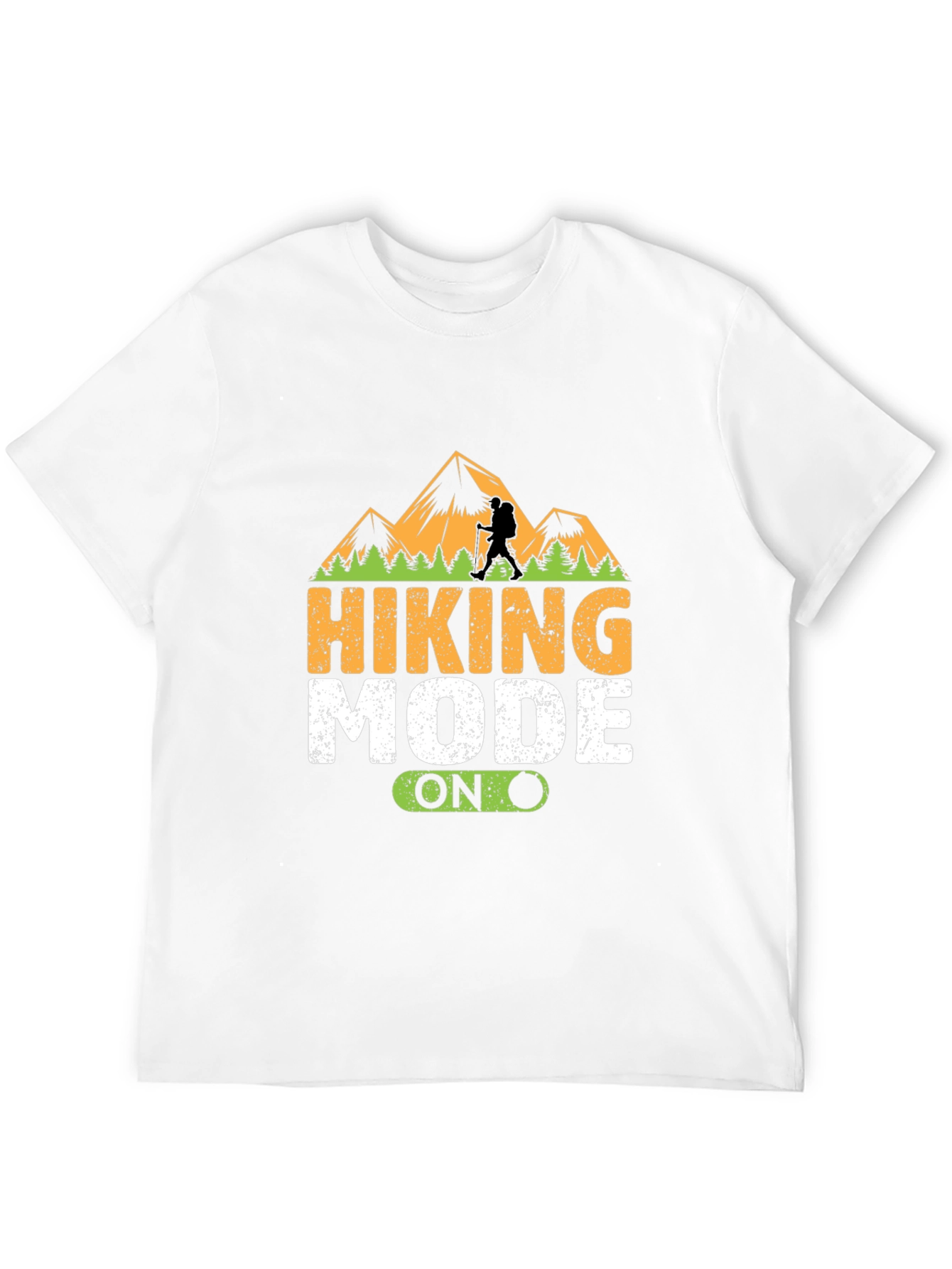 Hiking Mode On Black T-Shirt