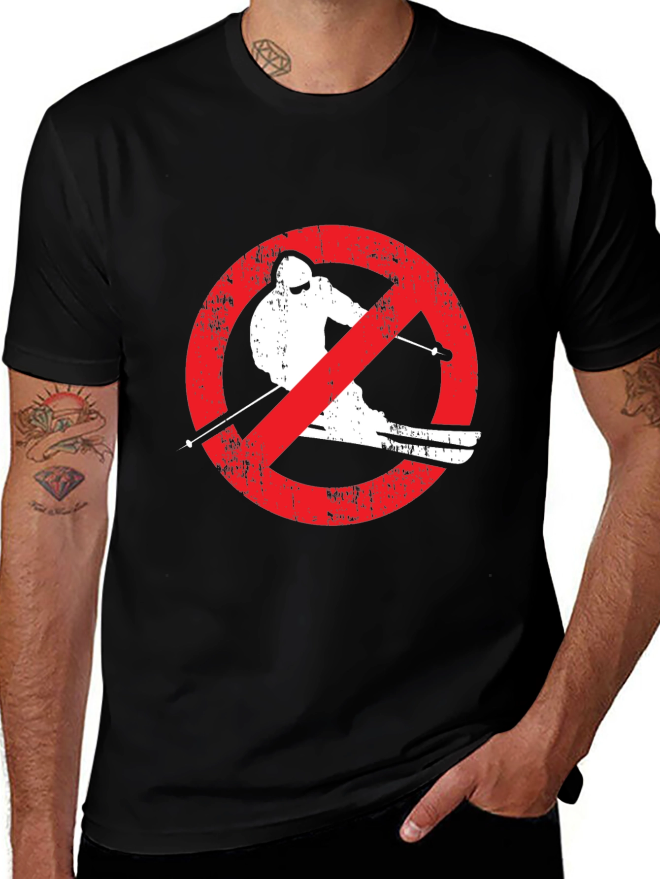 No Skiing Graphic Tee