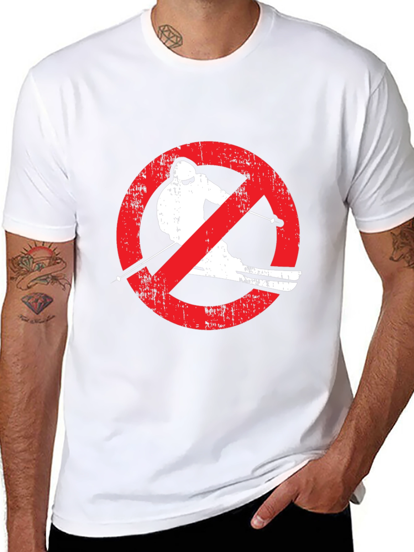 No Skiing Graphic Tee