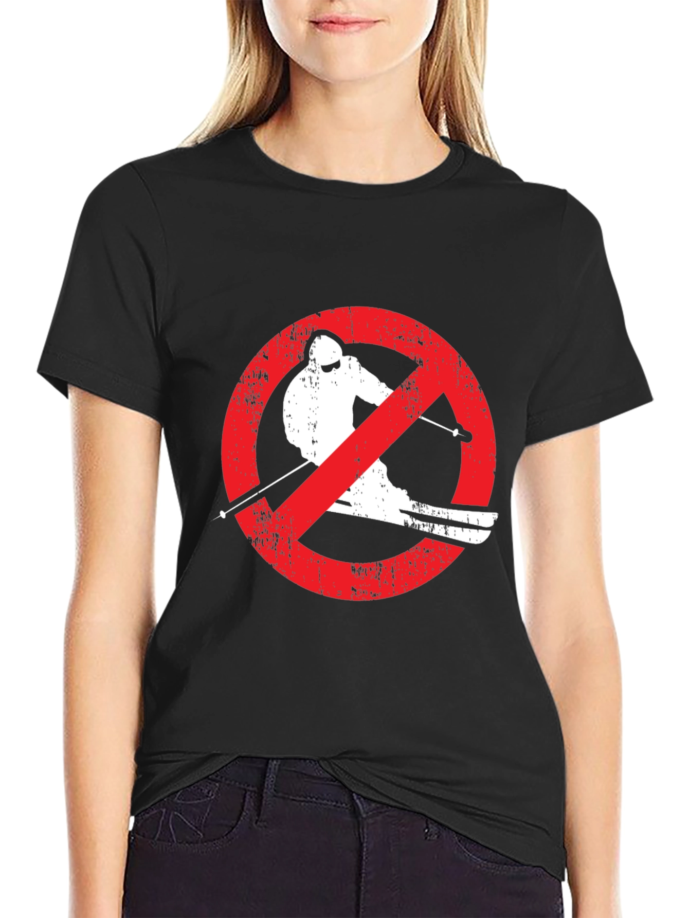 No Skiing Graphic Tee