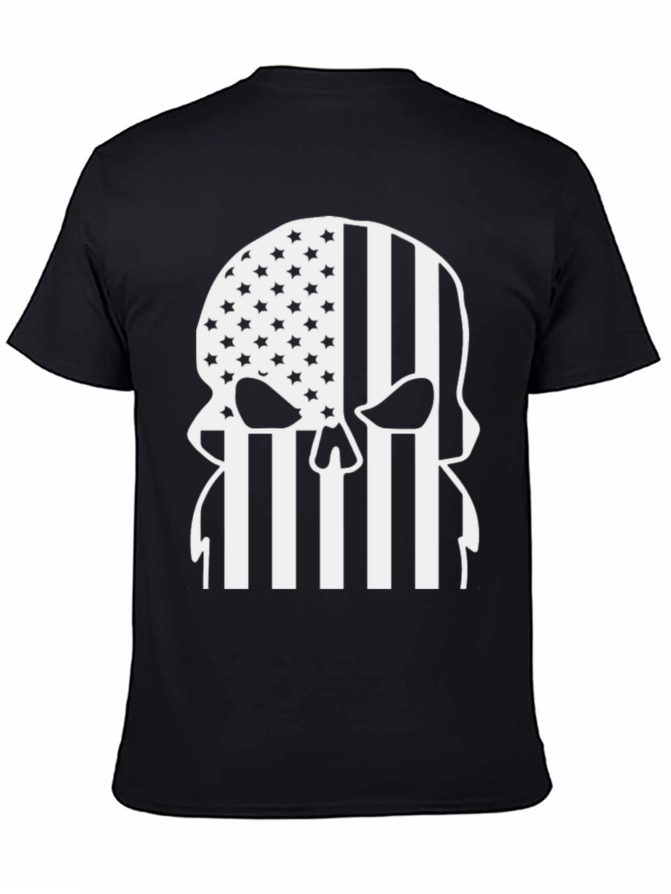 American Flag Punisher Skull Graphic T-Shirt