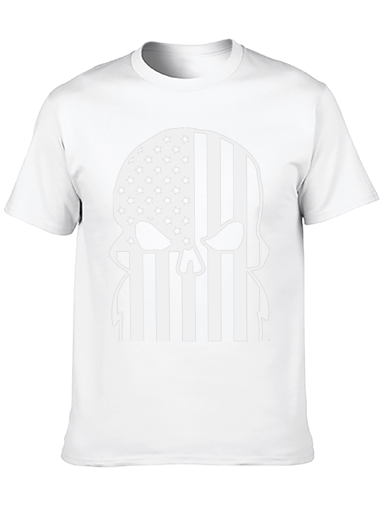 American Flag Punisher Skull Graphic T-Shirt