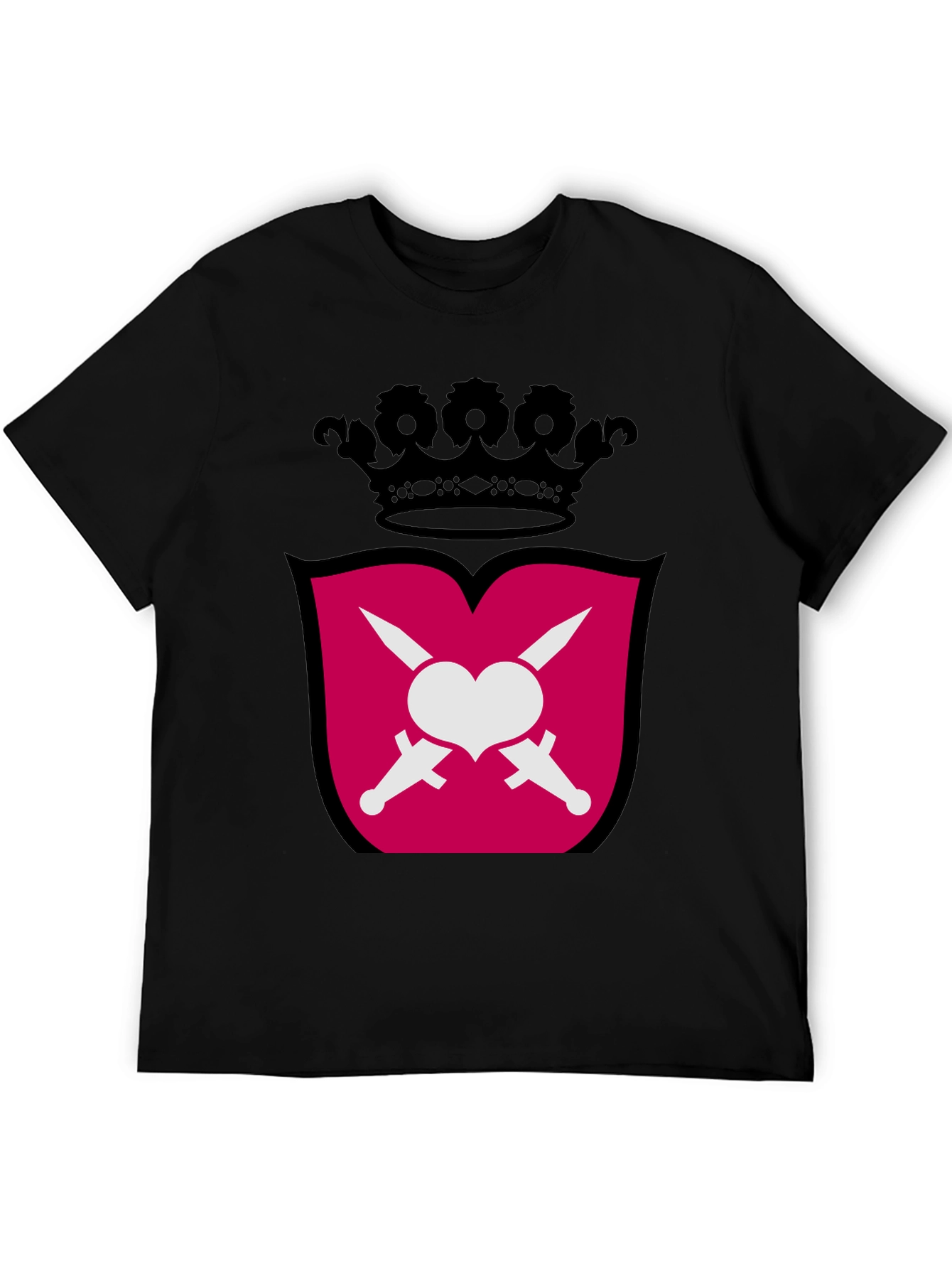 Heart & Swords Crest Graphic T-Shirt