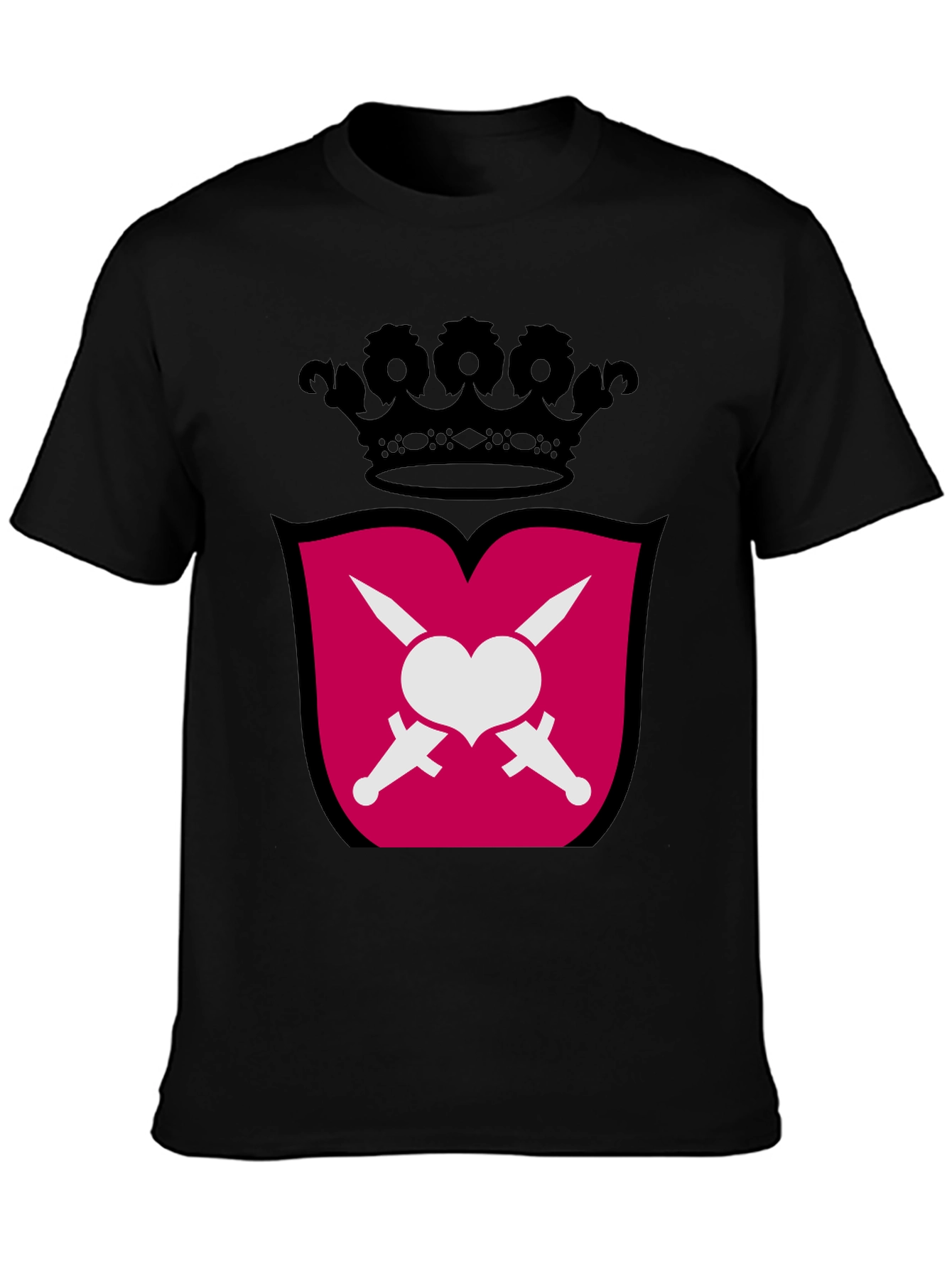 Heart & Swords Crest Graphic T-Shirt
