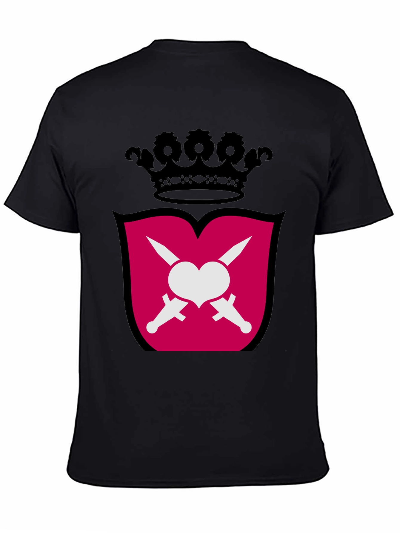 Heart & Swords Crest Graphic T-Shirt