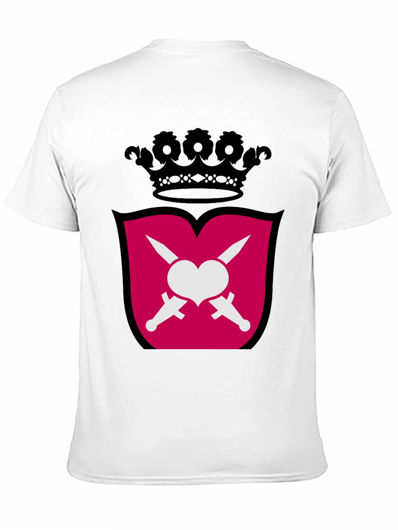 Heart & Swords Crest Graphic T-Shirt