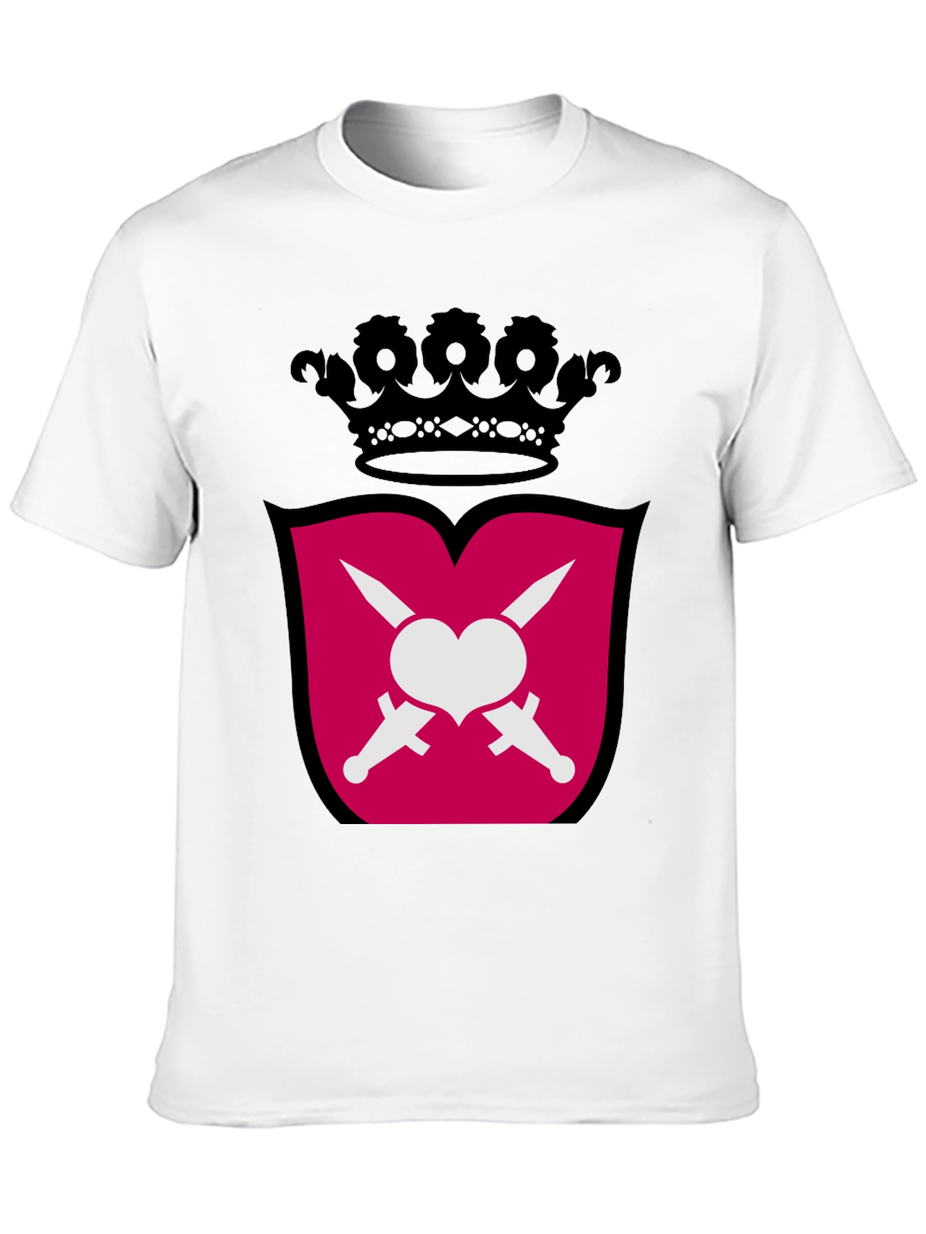 Heart & Swords Crest Graphic T-Shirt