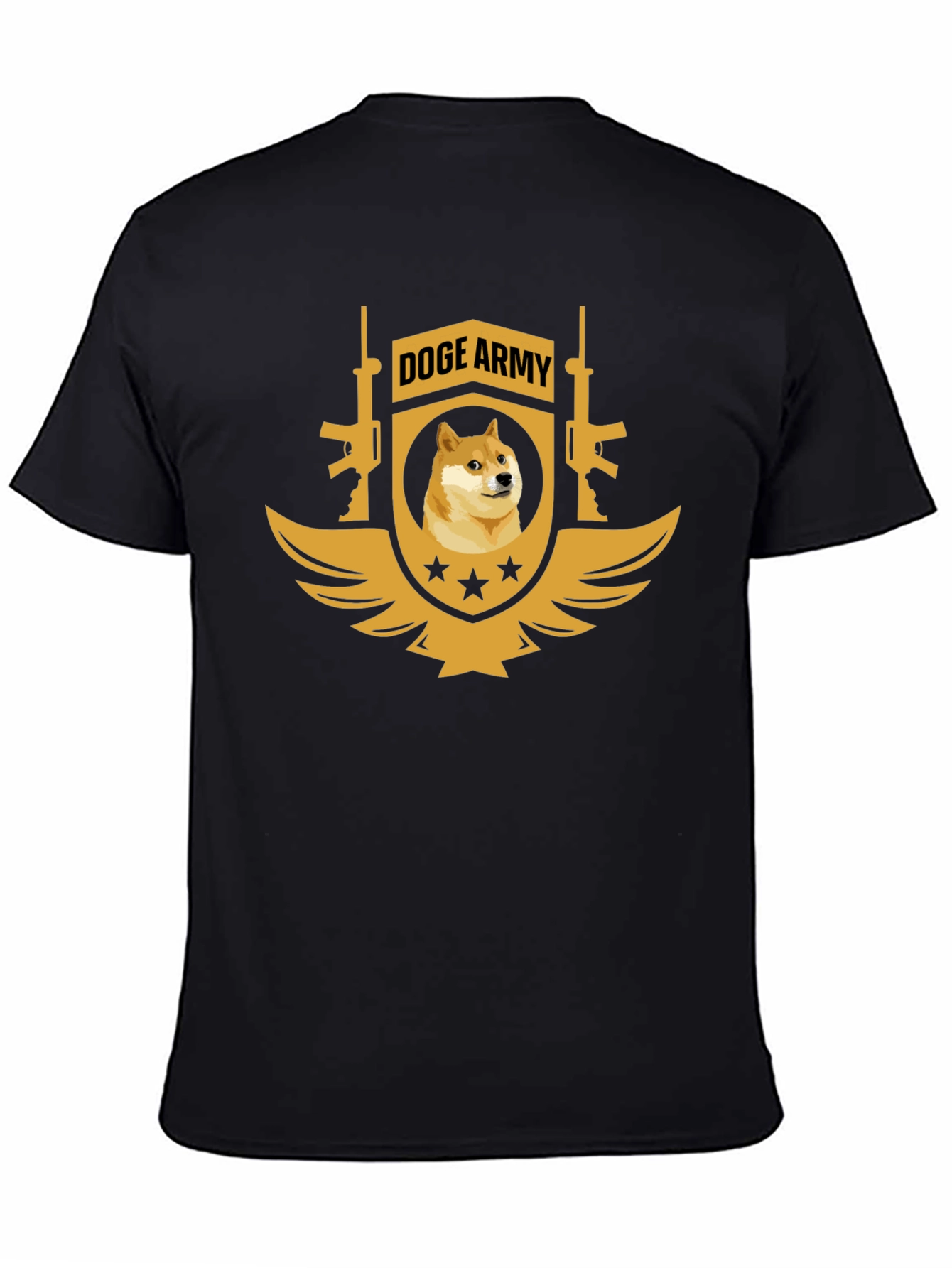 Doge Army Black T-Shirt - Meme Apparel