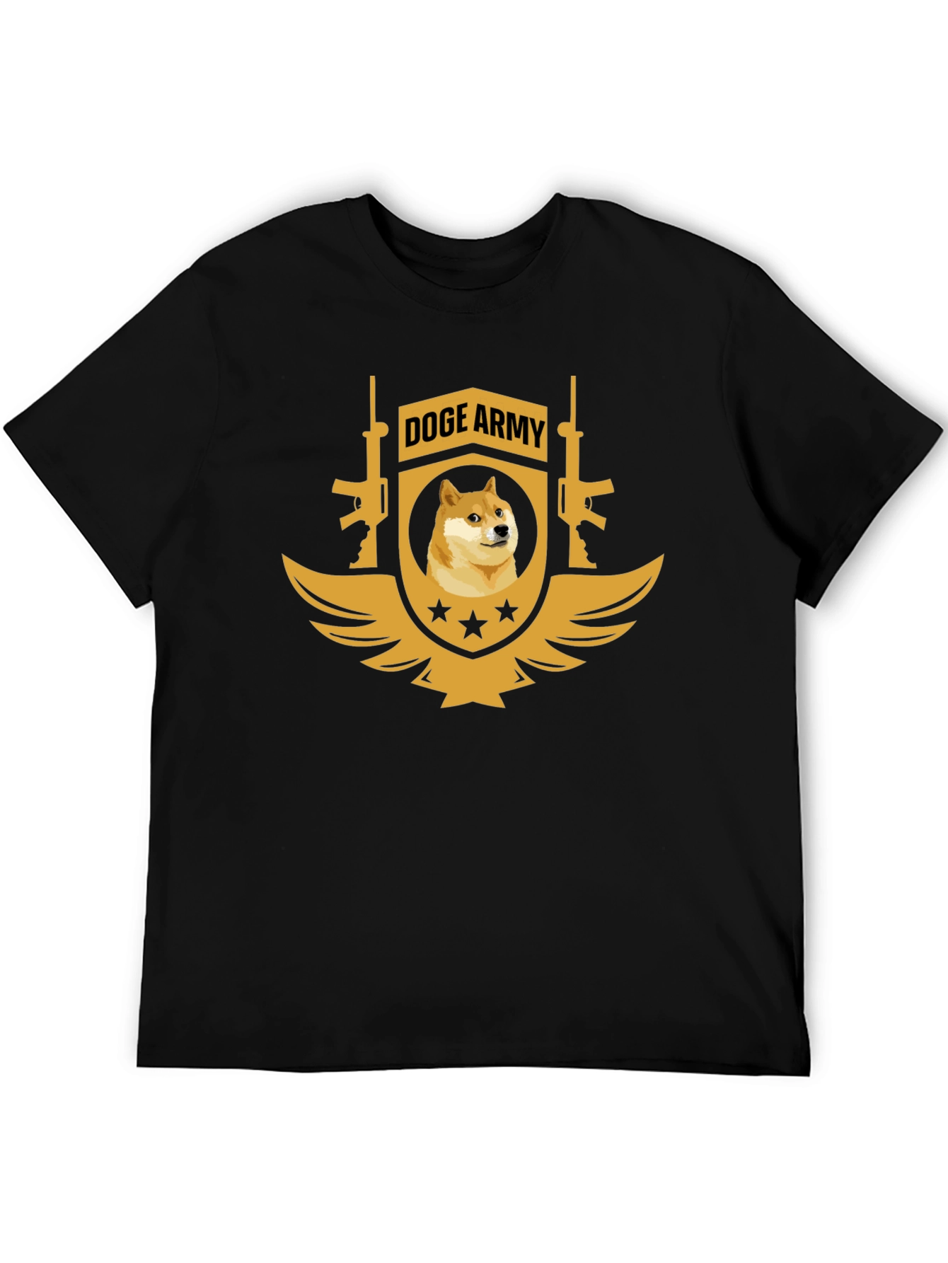Doge Army Black T-Shirt - Meme Apparel