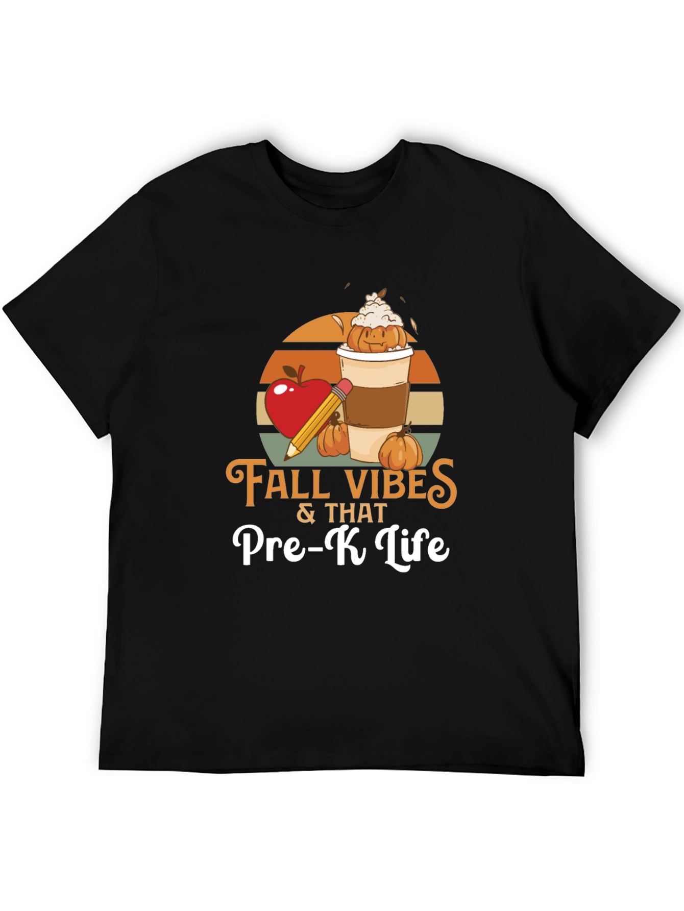 Fall Vibes Pre-K Teacher Shirt - Autumn School Tee