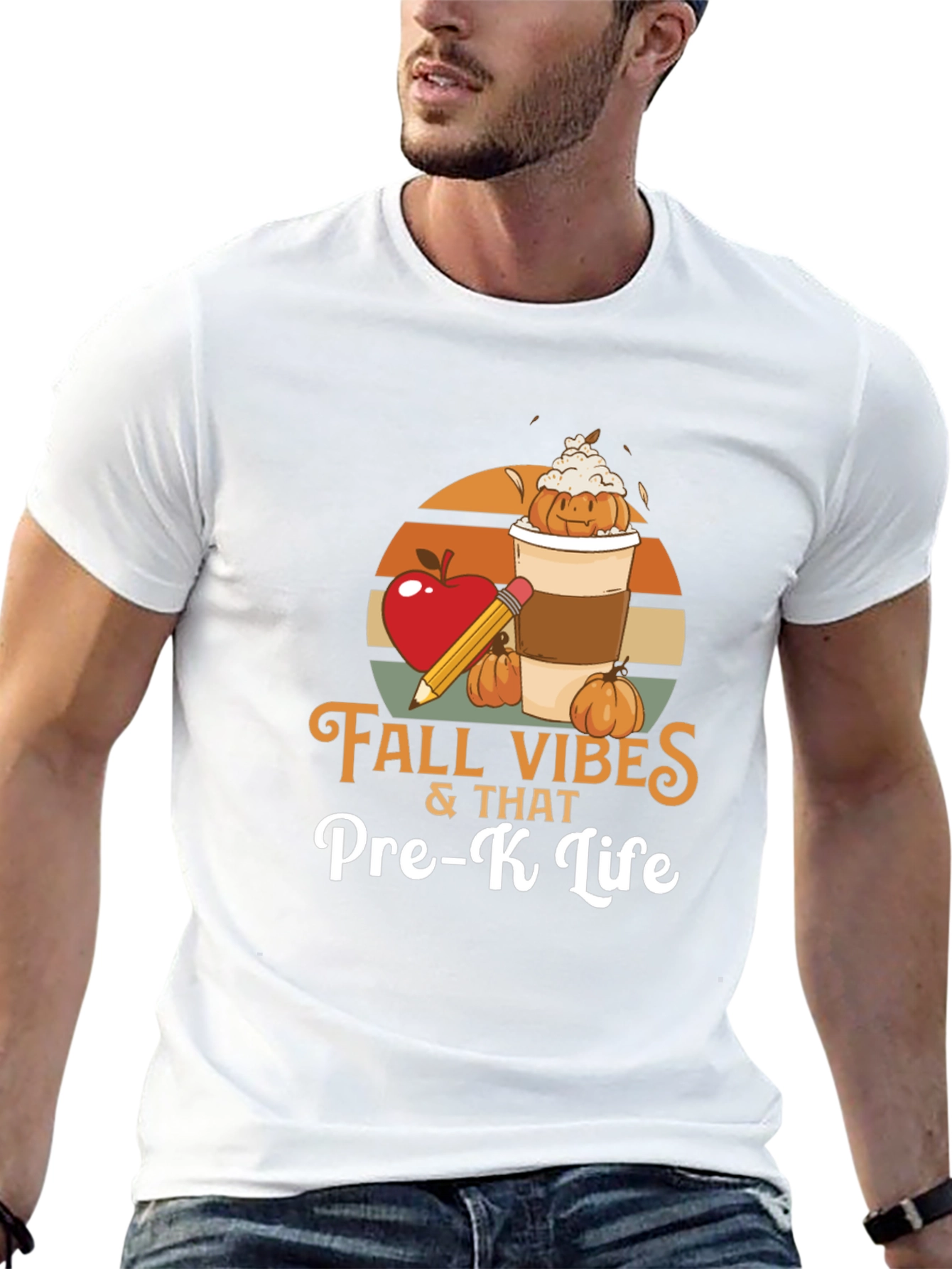 Fall Vibes Pre-K Teacher Shirt - Autumn School Tee
