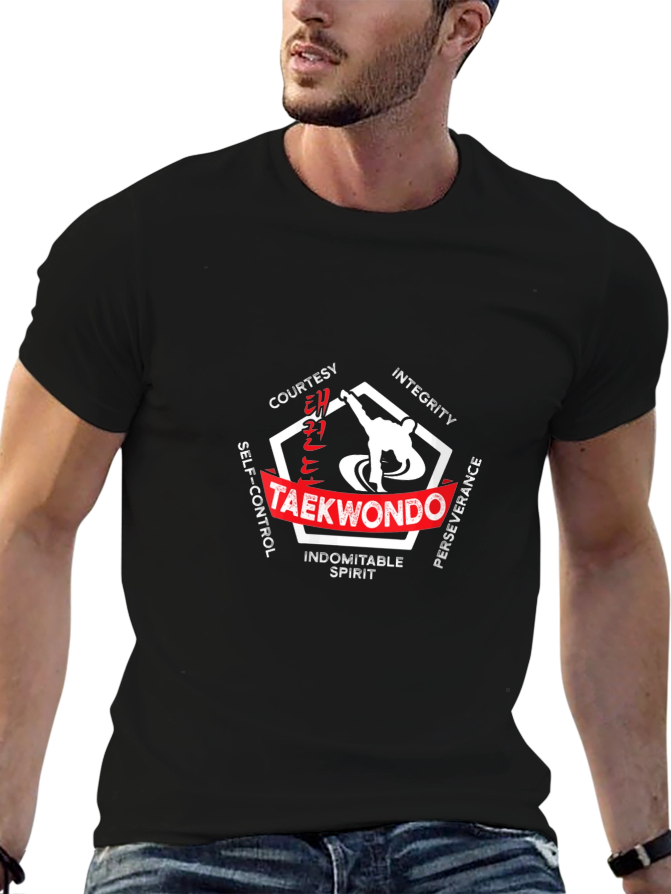 Taekwondo Martial Arts T-Shirt Black