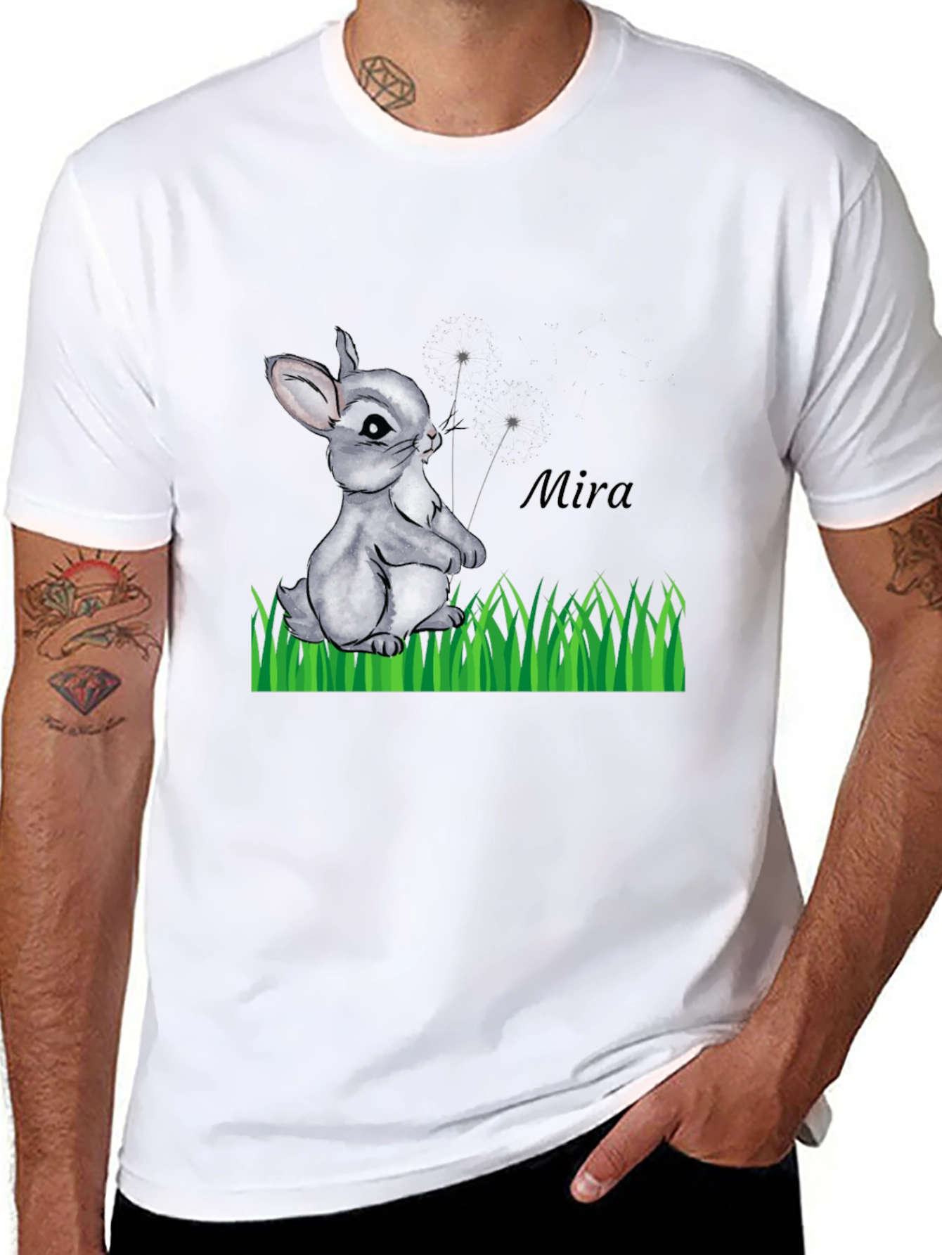 Cute Bunny T-Shirt - Mira Design