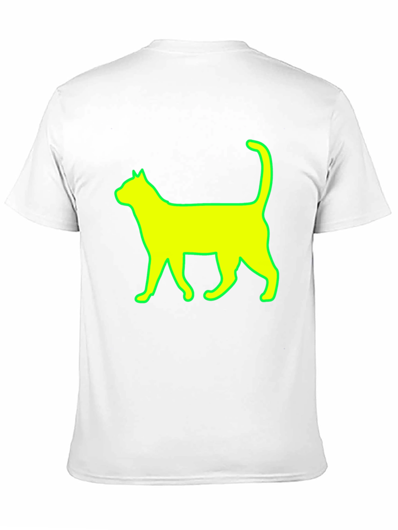 Cat Silhouette Graphic Tee - Stylish Black T-Shirt