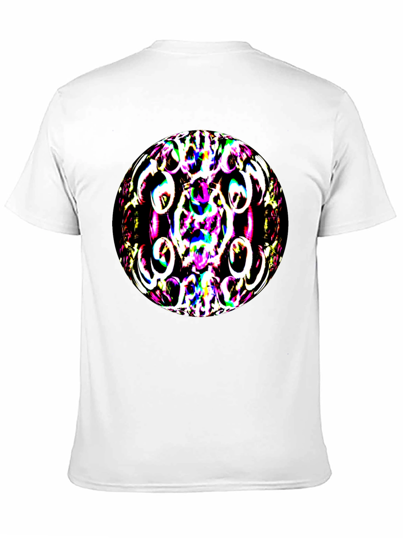Abstract Psychedelic Pattern Black T-Shirt