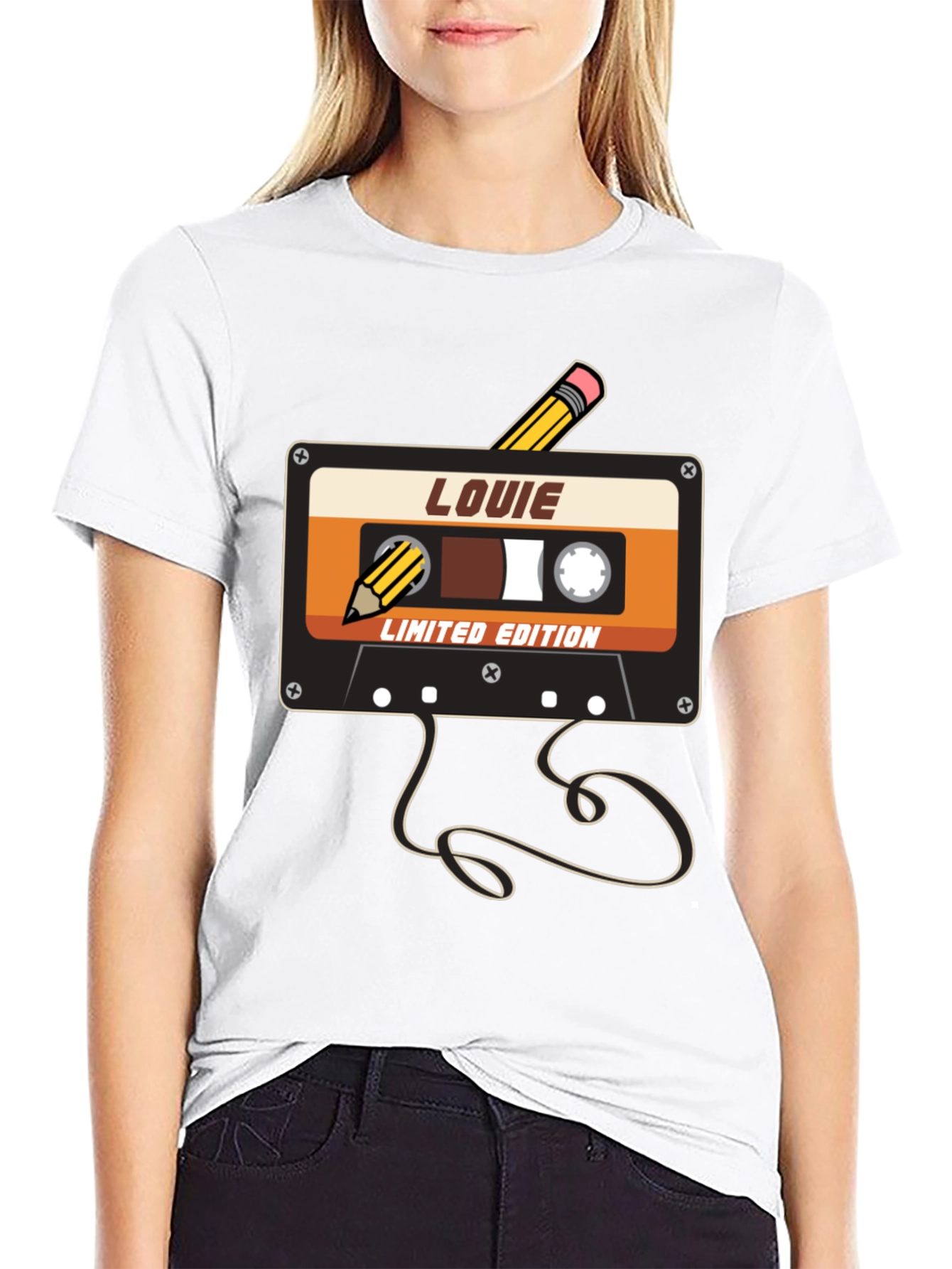 Louie Limited Edition Retro Cassette Tape Graphic Tee