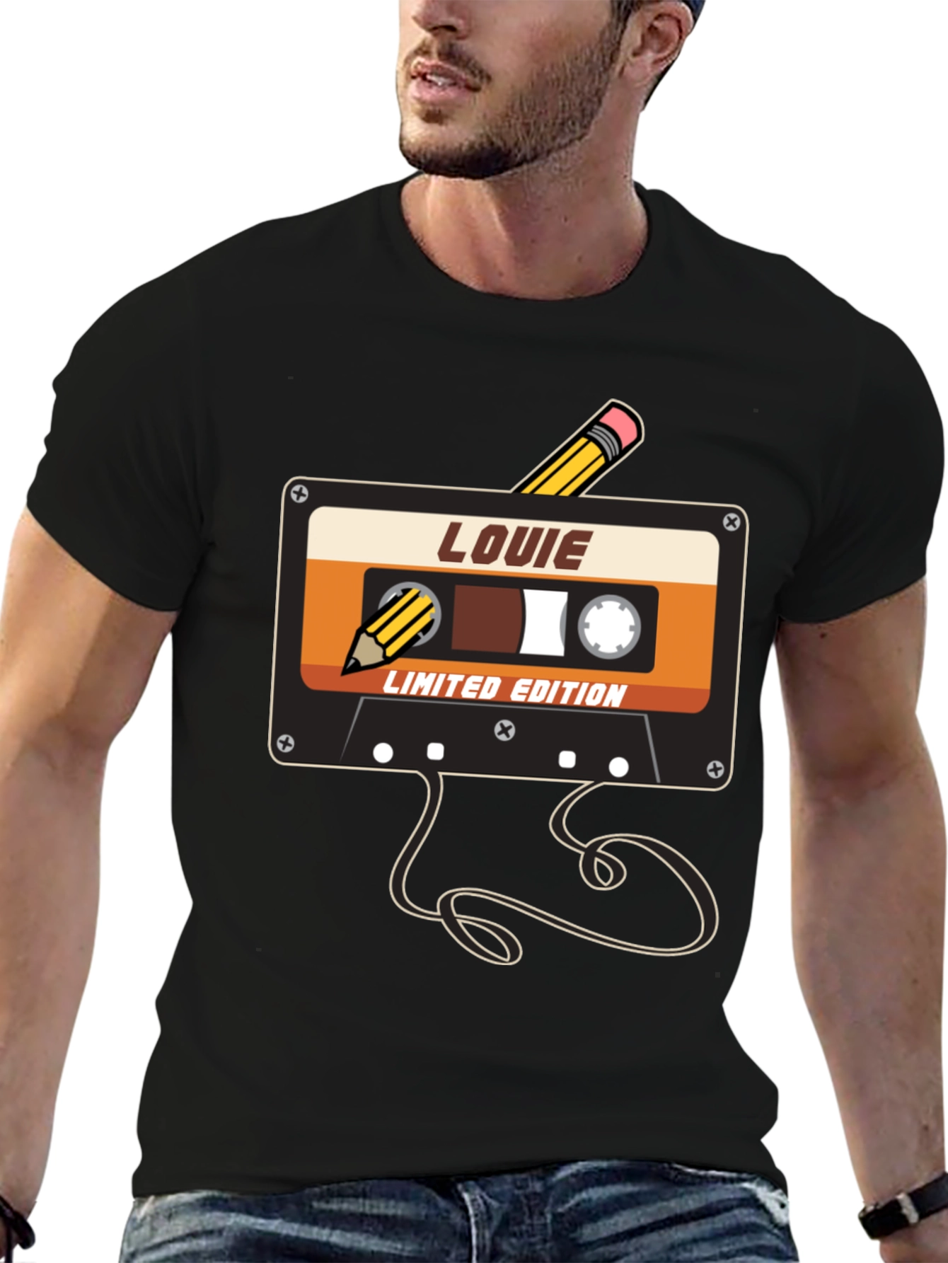 Louie Limited Edition Retro Cassette Tape Graphic Tee