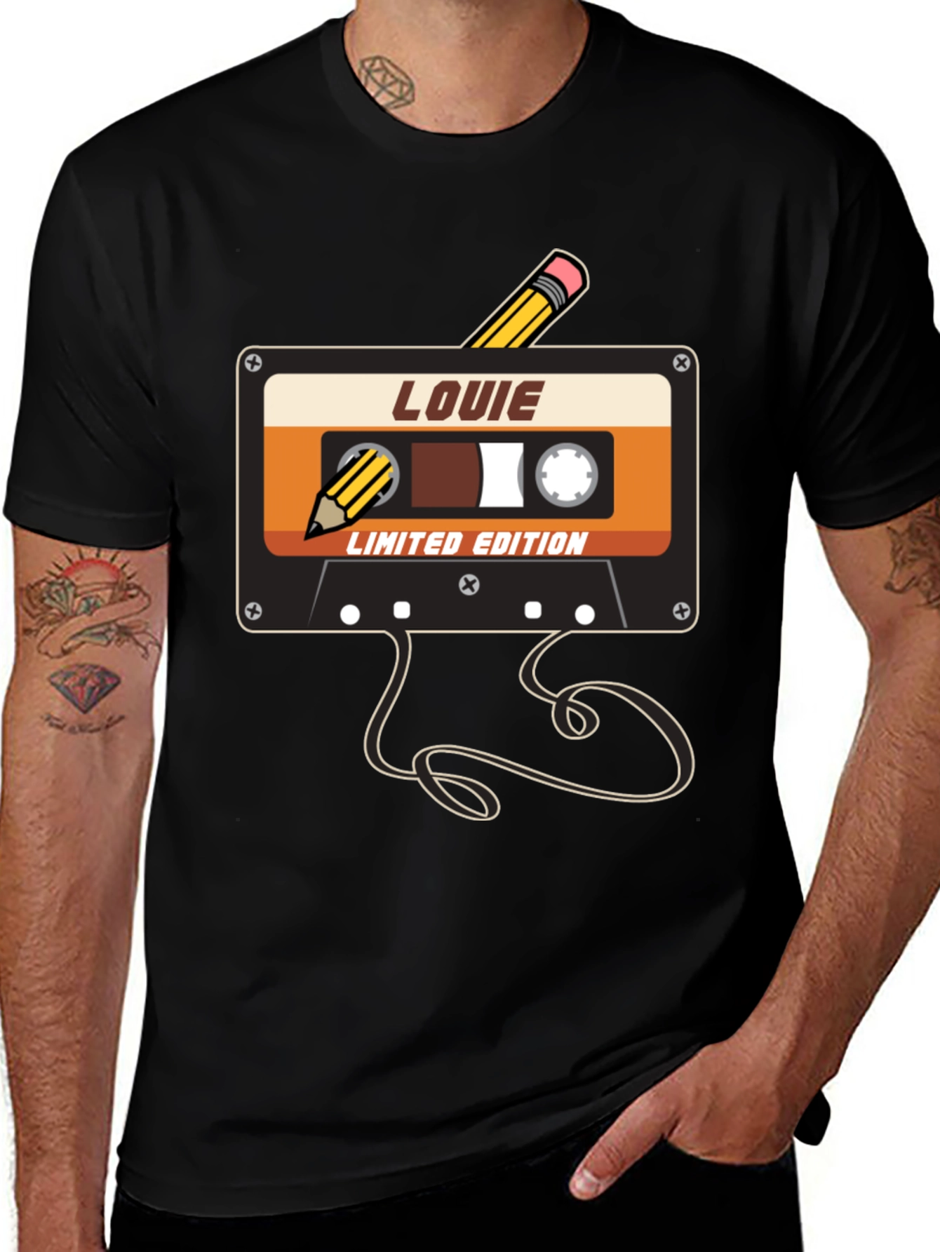 Louie Limited Edition Retro Cassette Tape Graphic Tee