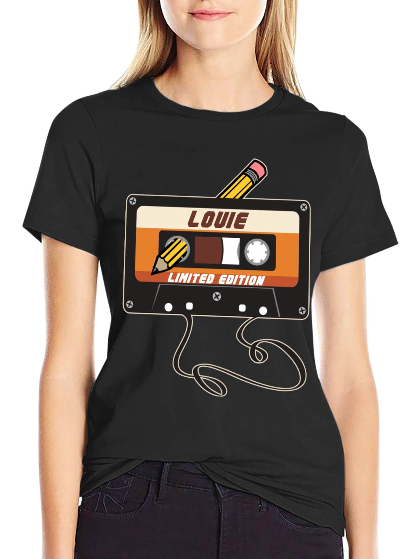 Louie Limited Edition Retro Cassette Tape Graphic Tee
