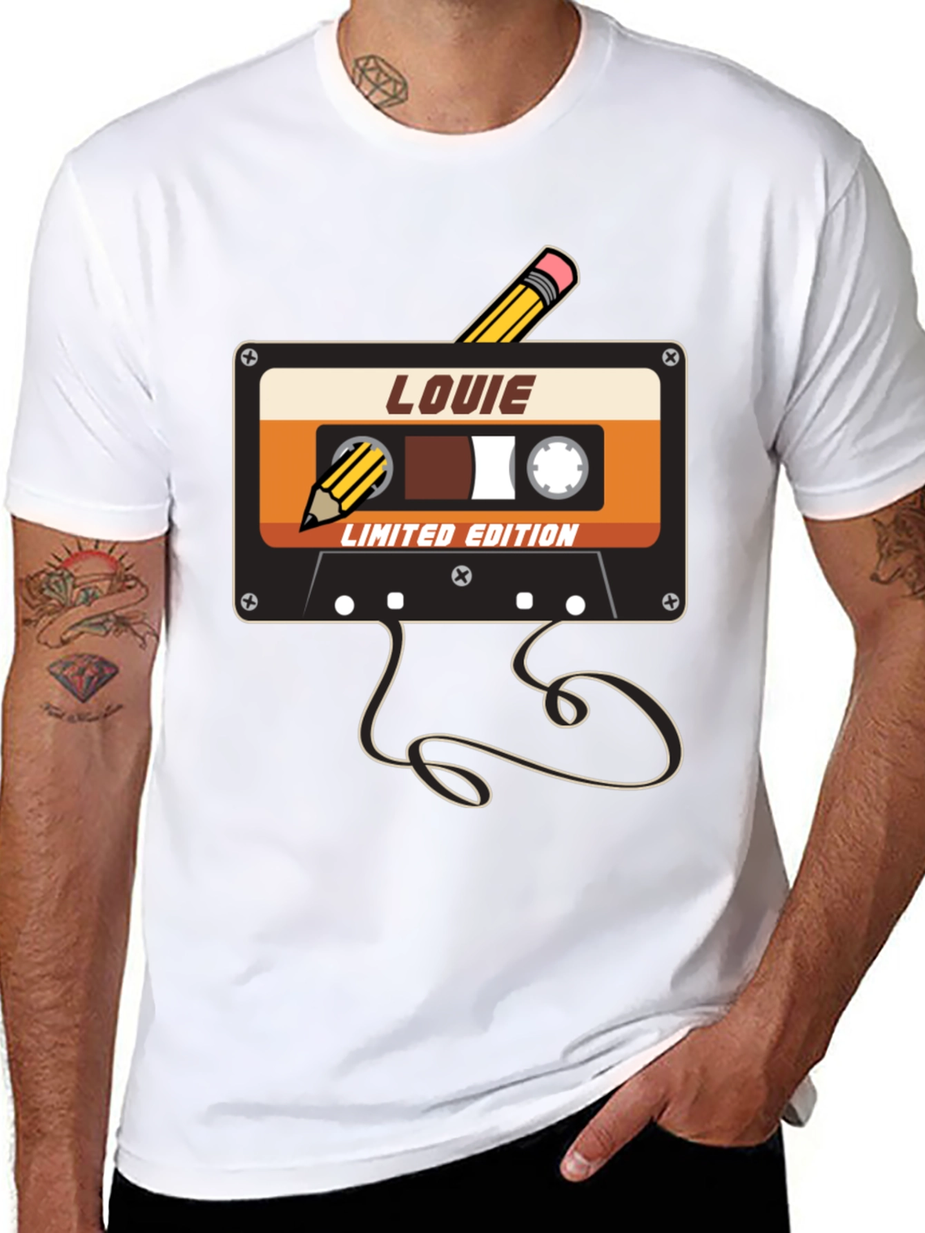 Louie Limited Edition Retro Cassette Tape Graphic Tee