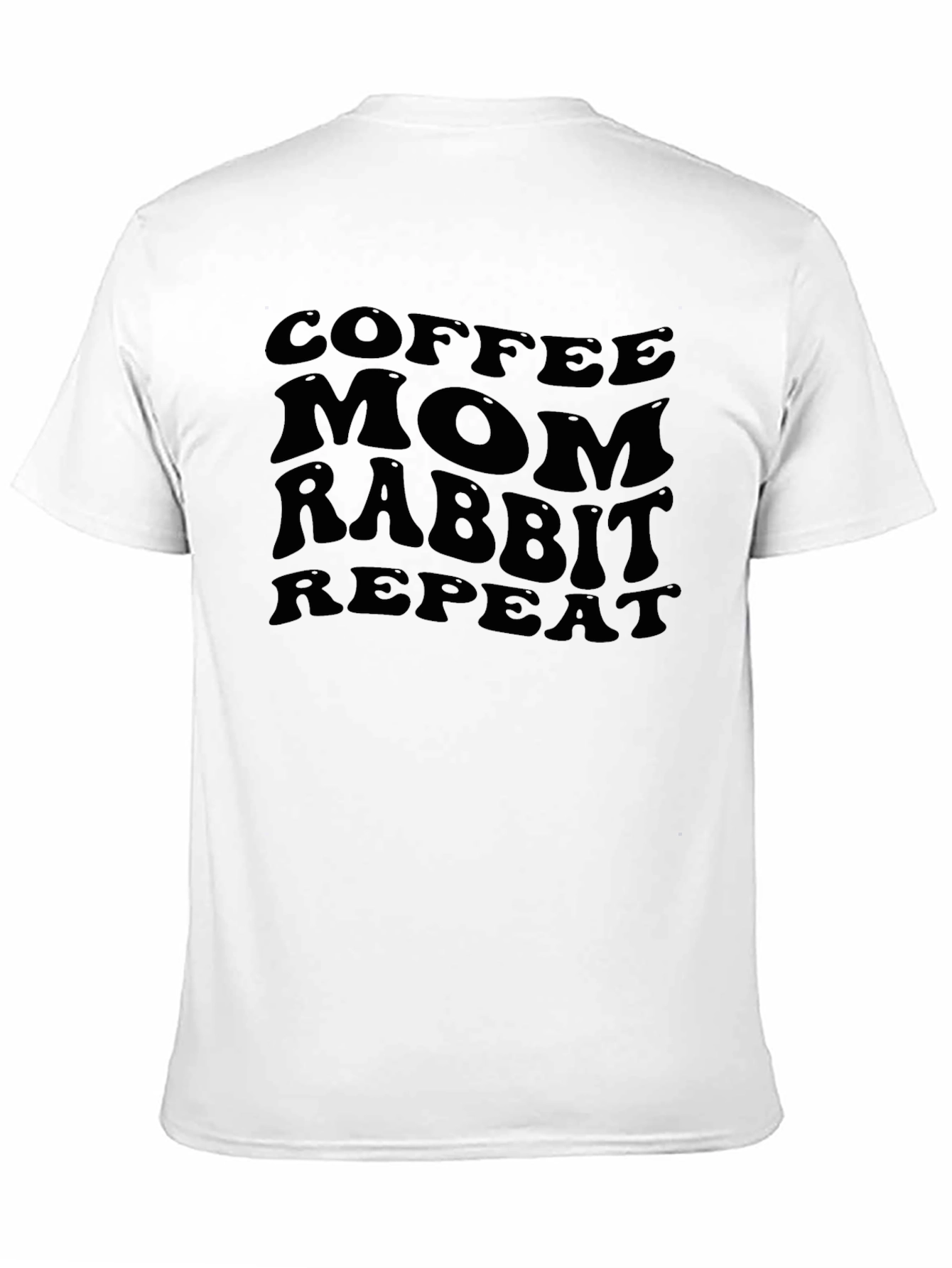 Coffee Mom Rabbit Repeat Graphic Tee