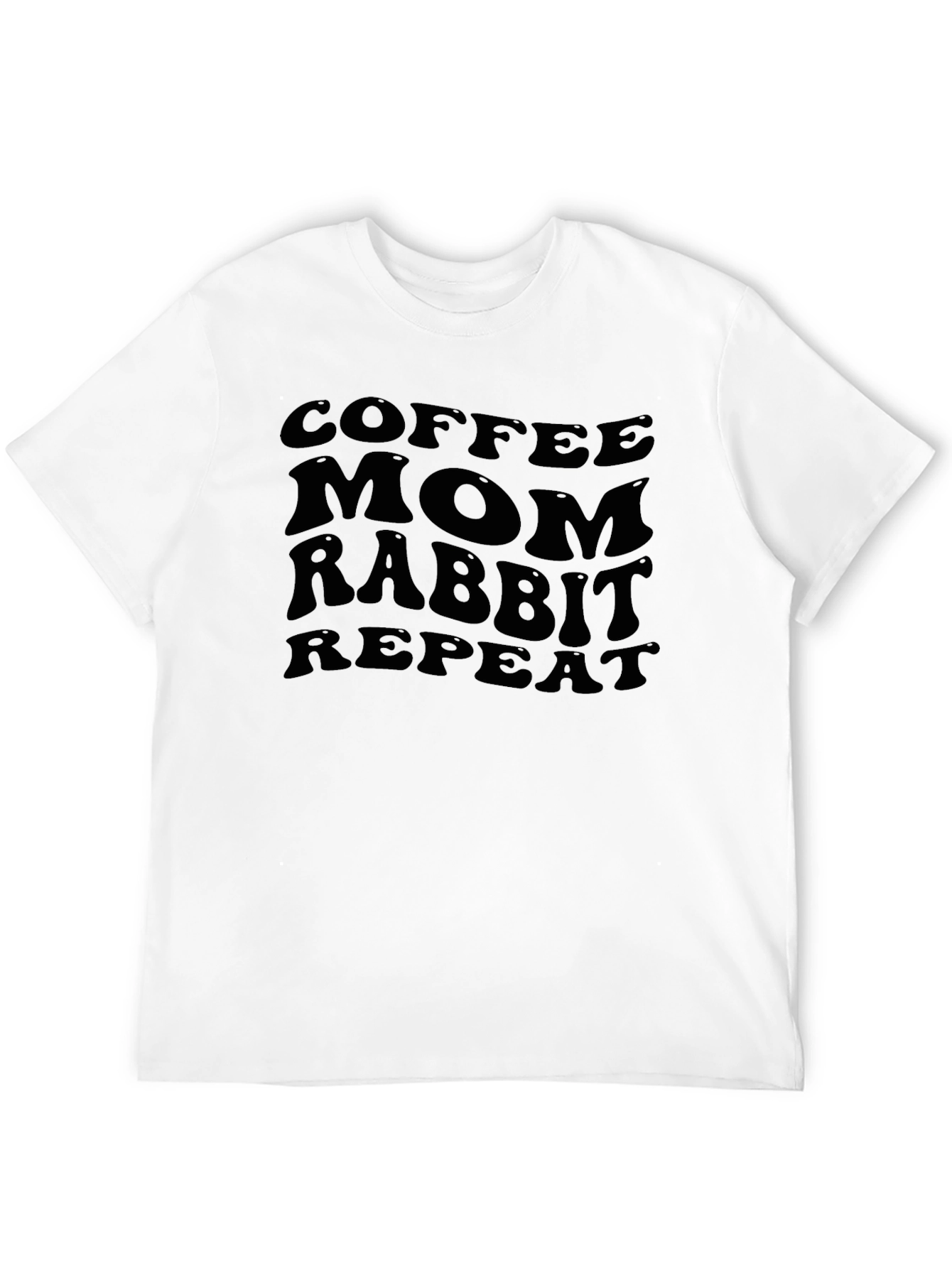 Coffee Mom Rabbit Repeat Graphic Tee