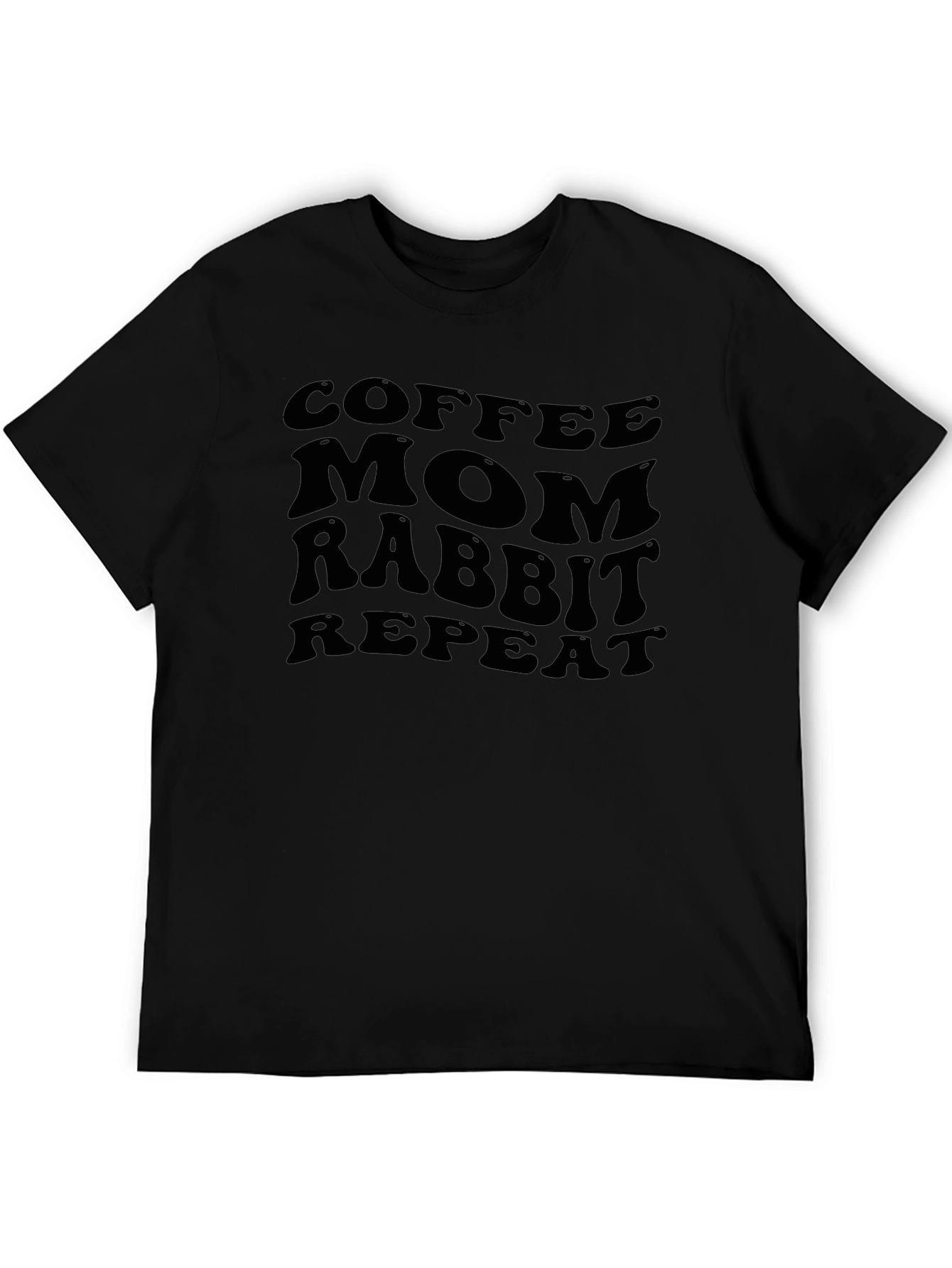 Coffee Mom Rabbit Repeat Graphic Tee