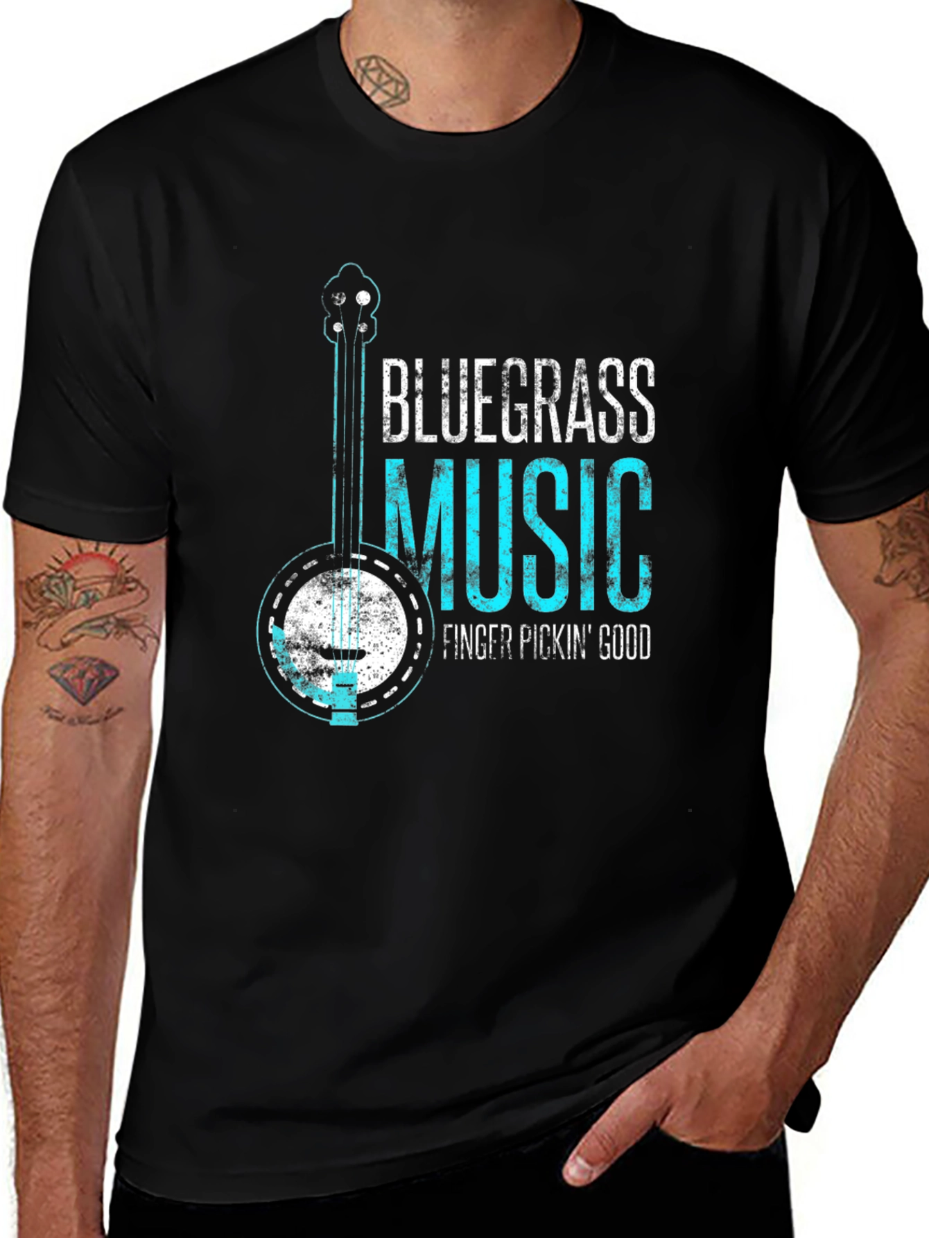 Bluegrass Music T-Shirt - Finger Pickin Good!