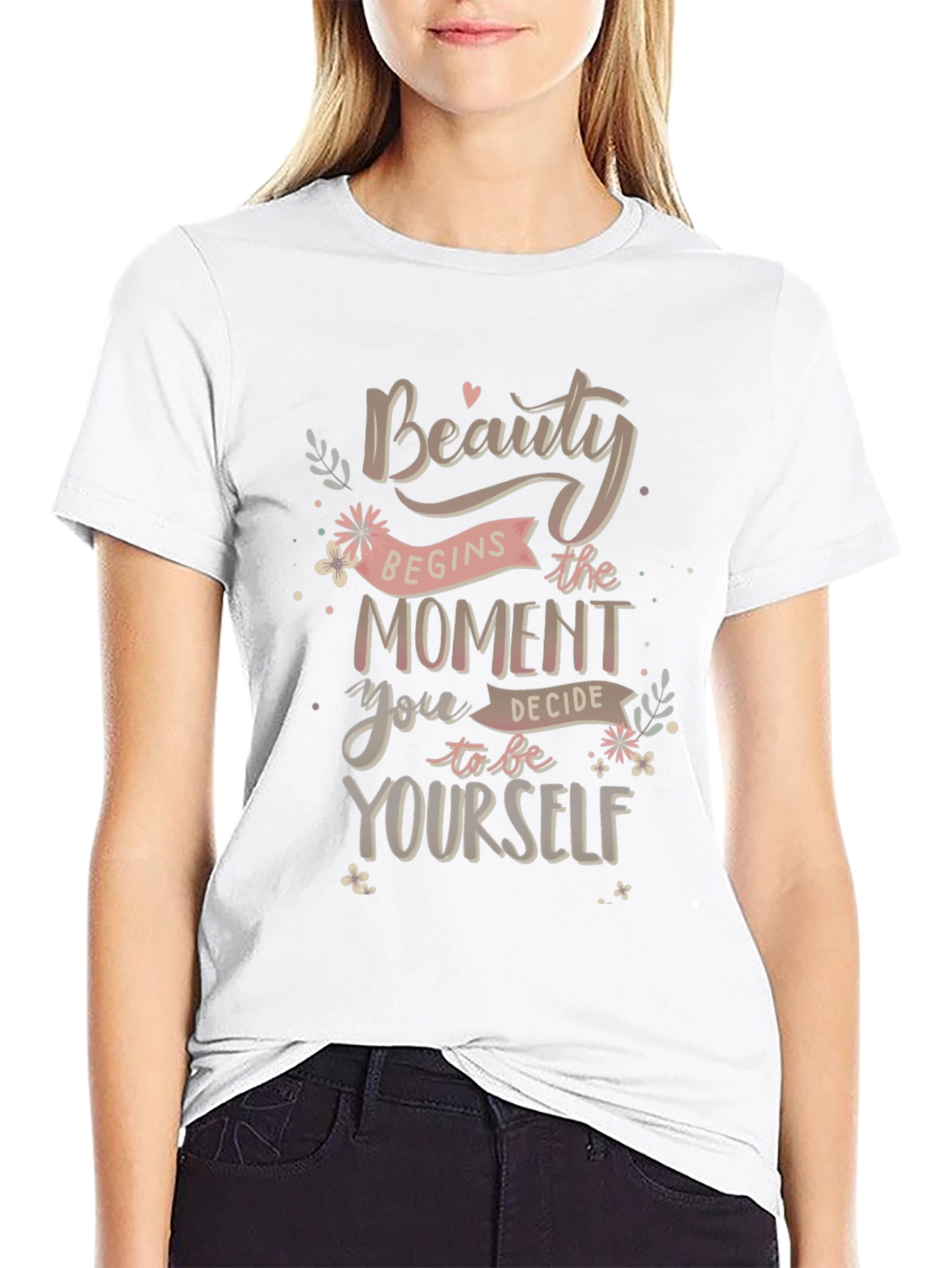 Beauty Begins Yourself Graphic T-Shirt