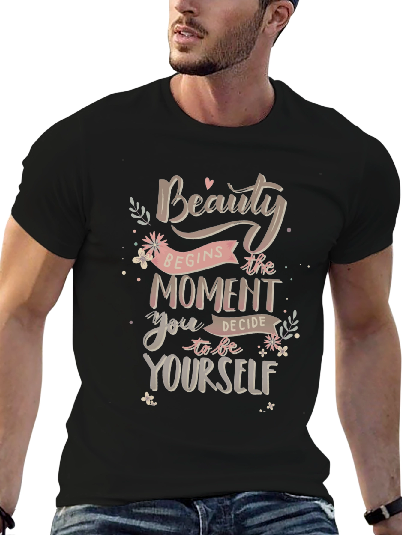 Beauty Begins Yourself Graphic T-Shirt