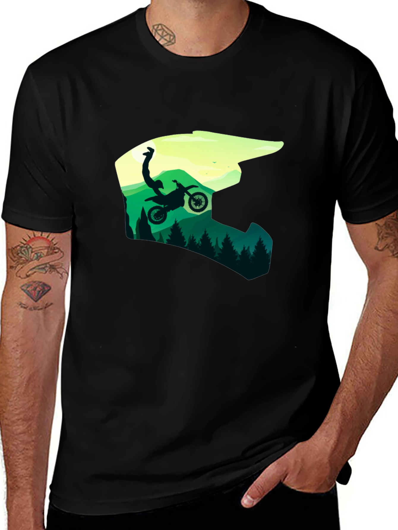 Motocross Helmet T-Shirt - Extreme Sport
