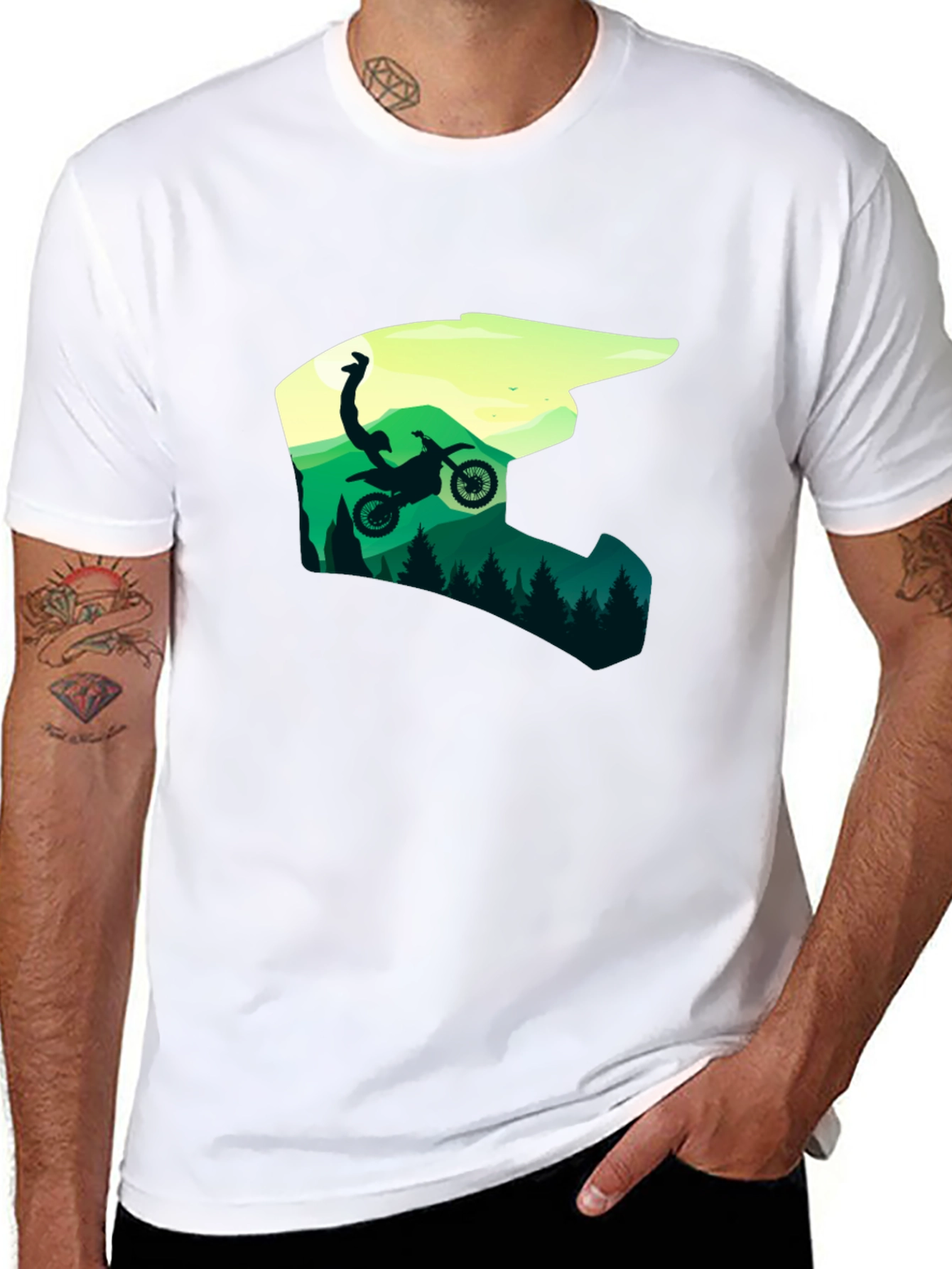 Motocross Helmet T-Shirt - Extreme Sport