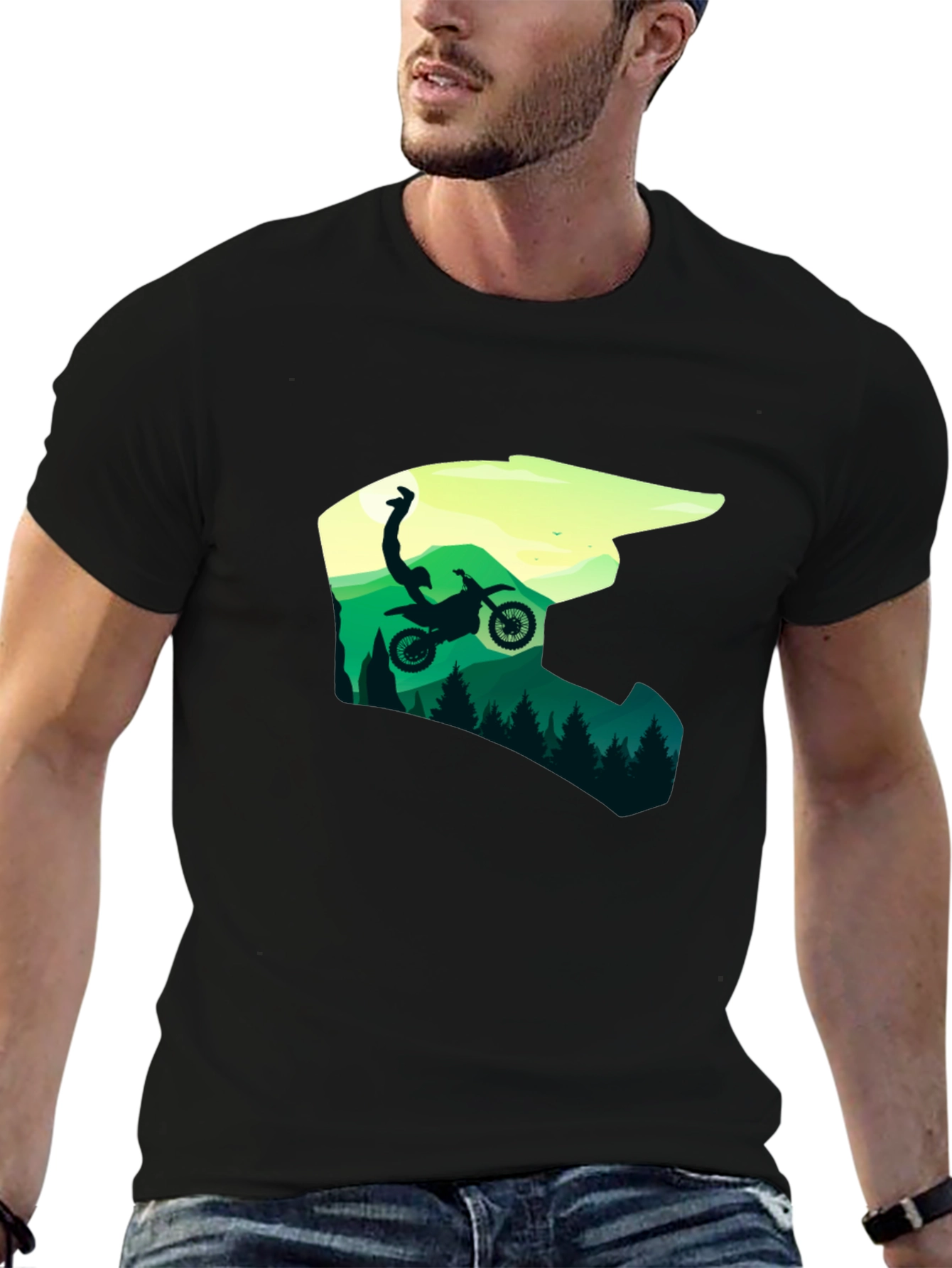 Motocross Helmet T-Shirt - Extreme Sport