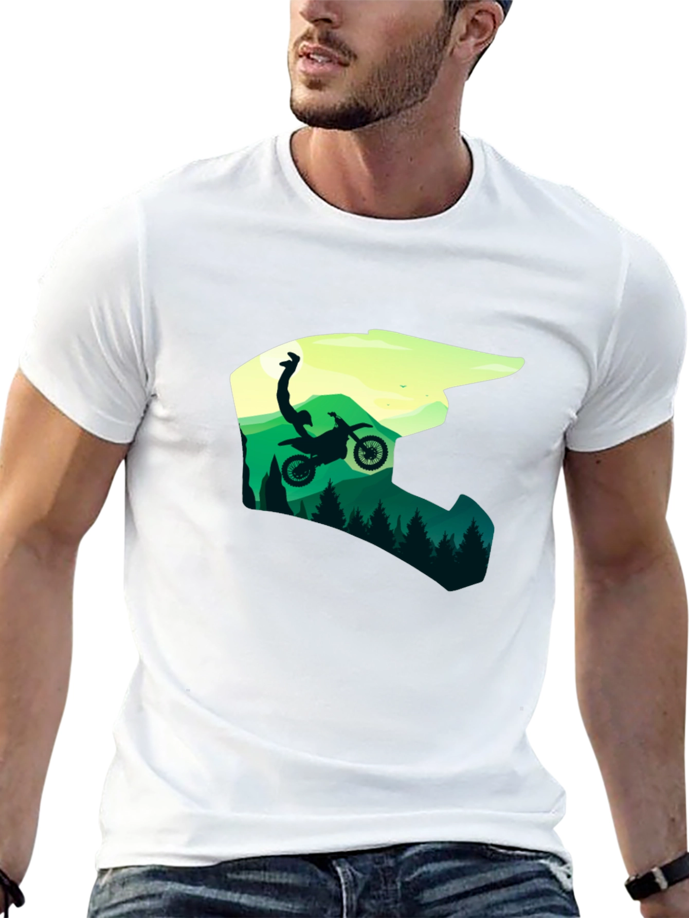 Motocross Helmet T-Shirt - Extreme Sport