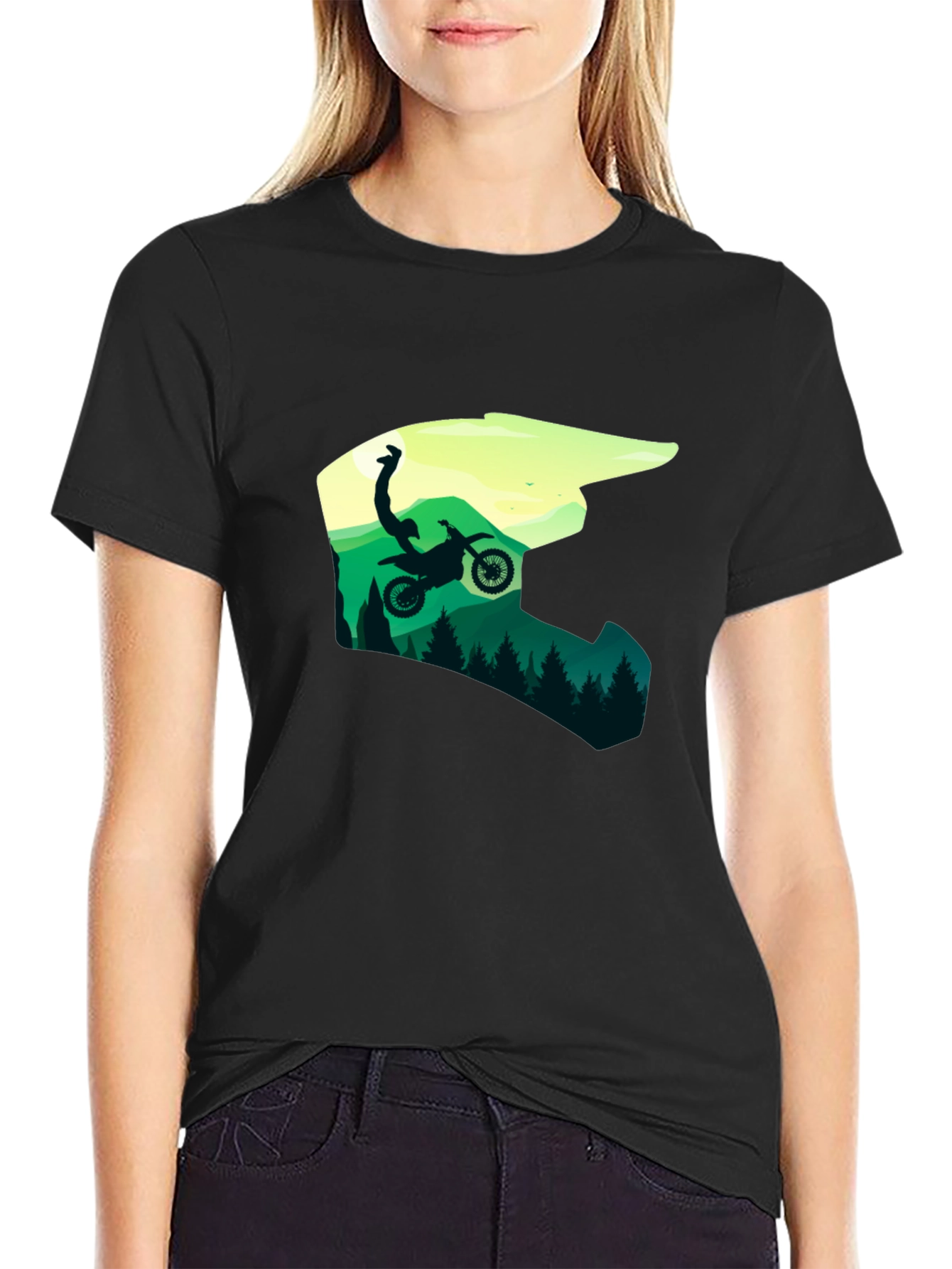 Motocross Helmet T-Shirt - Extreme Sport