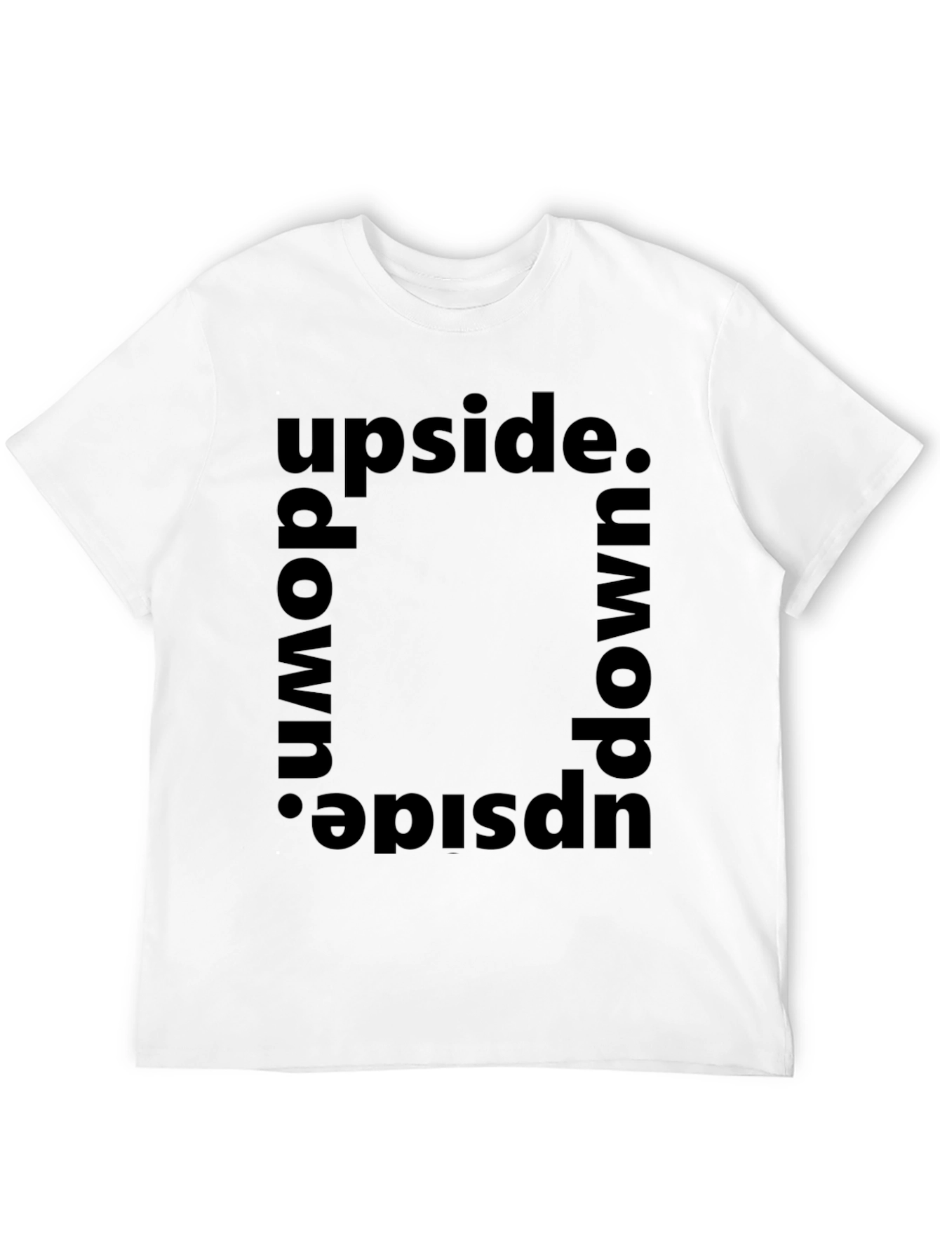 Upside Down Graphic Tee - Trendy Statement Shirt