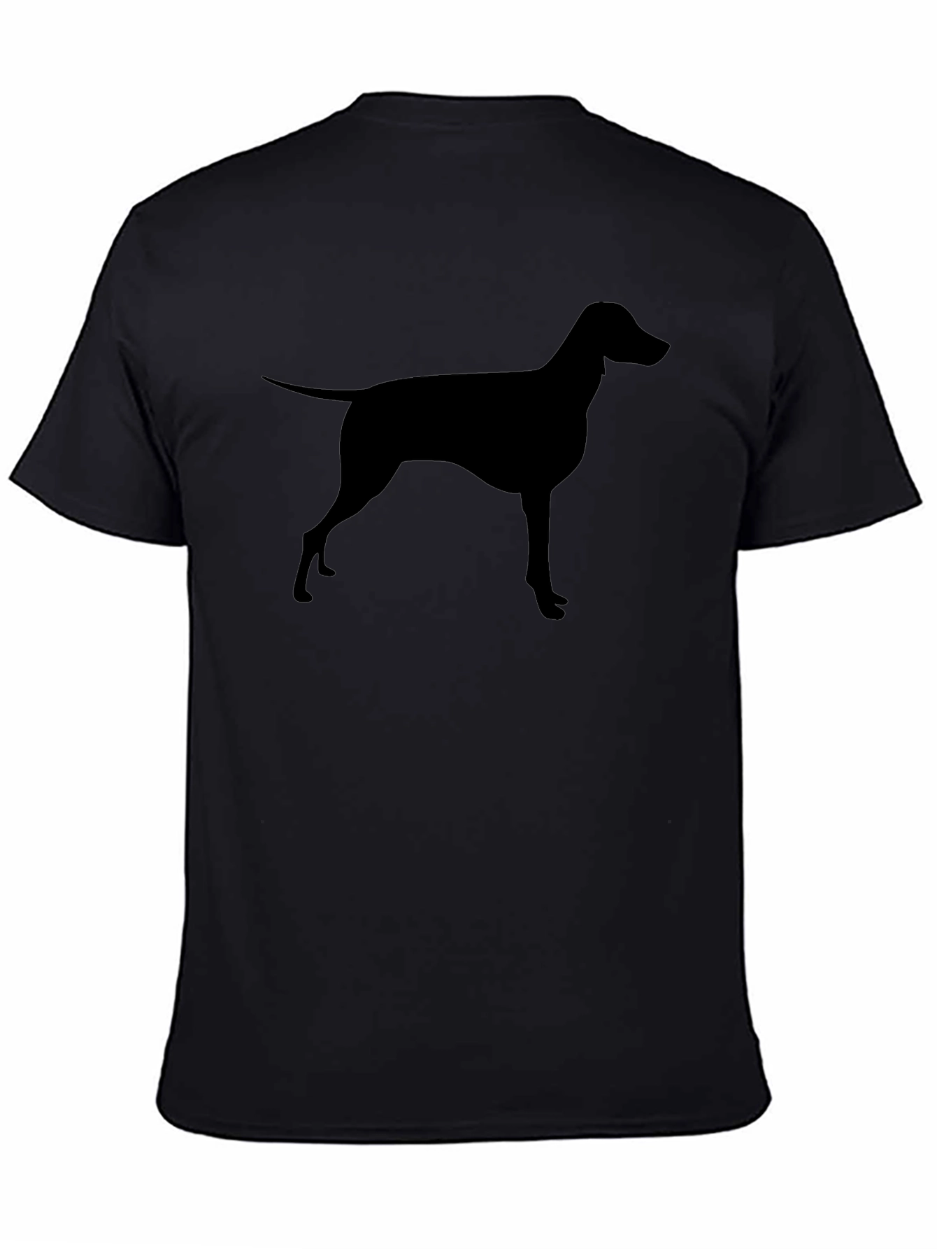 Dog Silhouette Black T-Shirt - Modern Design